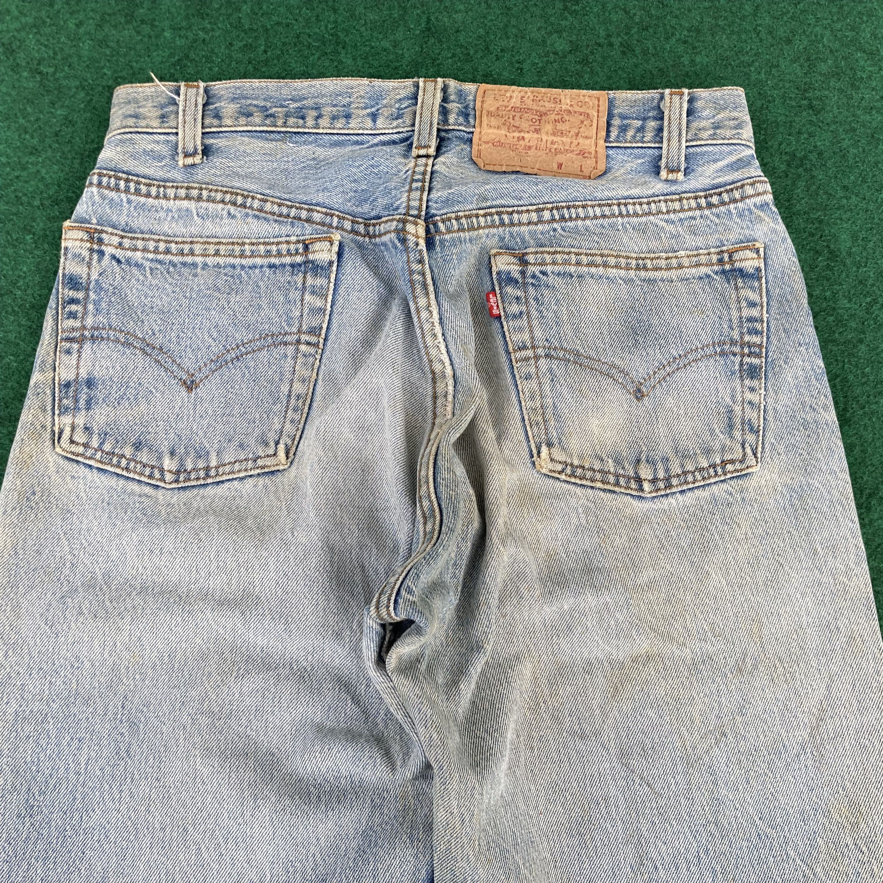 Levi's × Vintage 29x30.5 Vtg Levis 501 Distressed Destroy Ripped Grunge Jeans Size US 29 - 17 Thumbnail
