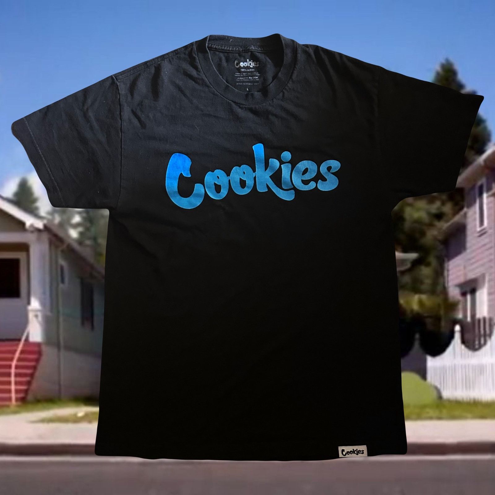 Cookies Cookies spell out logo graphic tee shirt black blue Size US L / EU 52-54 / 3 - 1 Thumbnail
