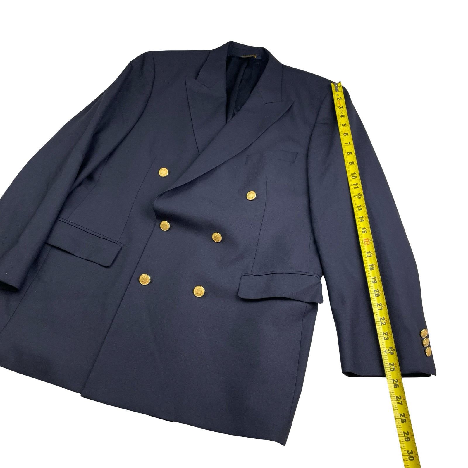 Brooks Brothers Brooks Brothers Men’s Brooksease Gold Buttons Double Breaste Size 44L - 11 Thumbnail