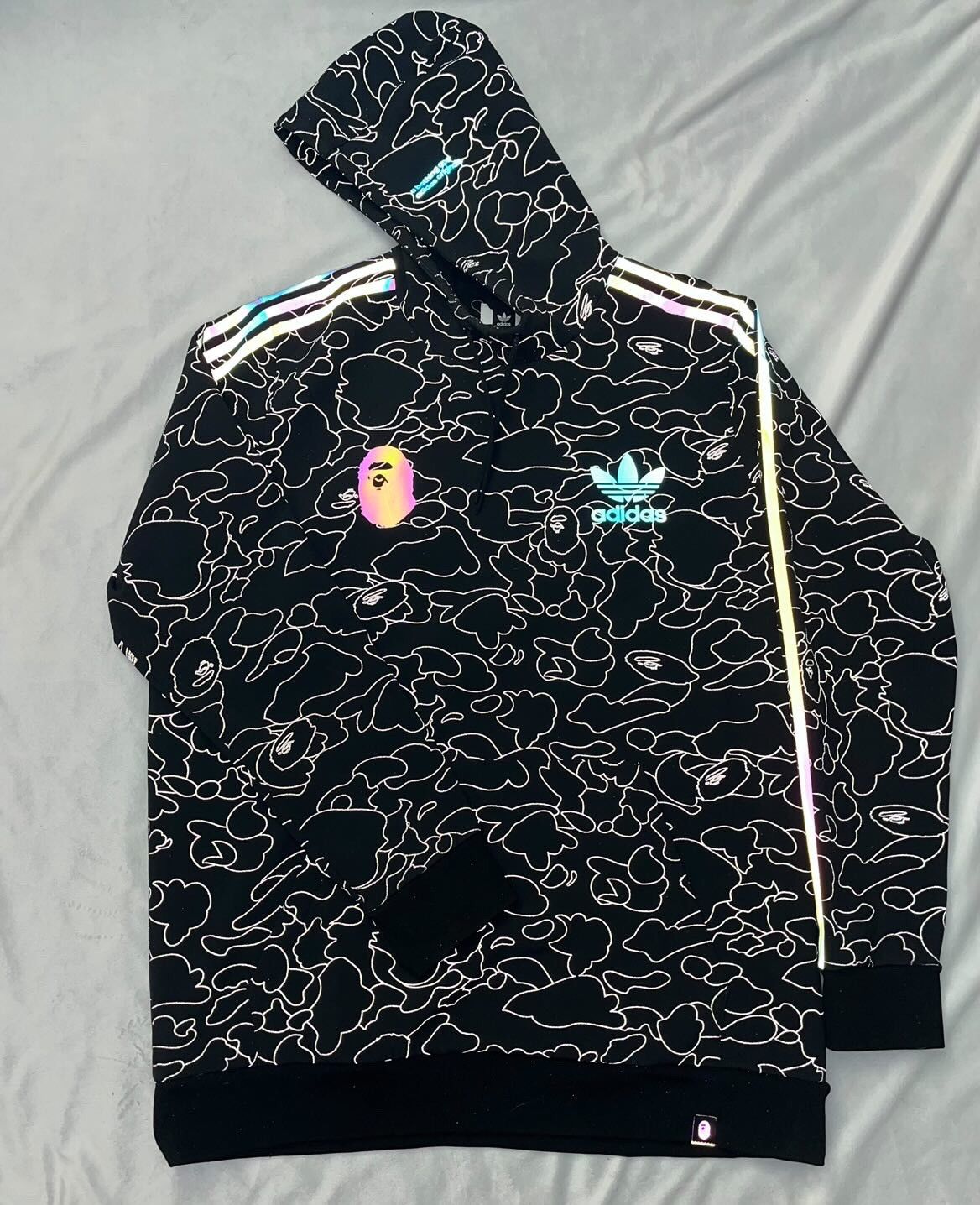 Bape adidas tech hoodie sizing online