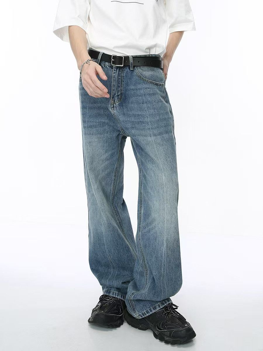 Japanese Brand × Jean Washed loose fit straight leg jeans Size US 30 / EU 46 - 4 Thumbnail