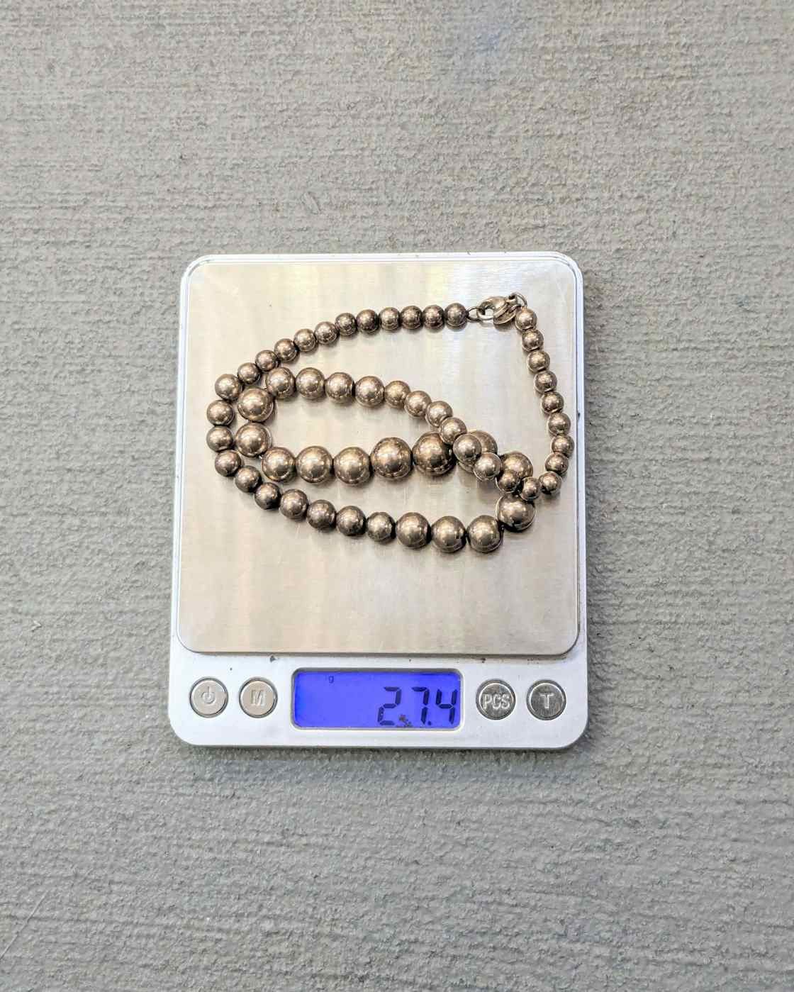Tiffany & Co. Tiffany & Co Oval Sterling Silver Graduated Bead Necklace Size ONE SIZE - 15 Thumbnail