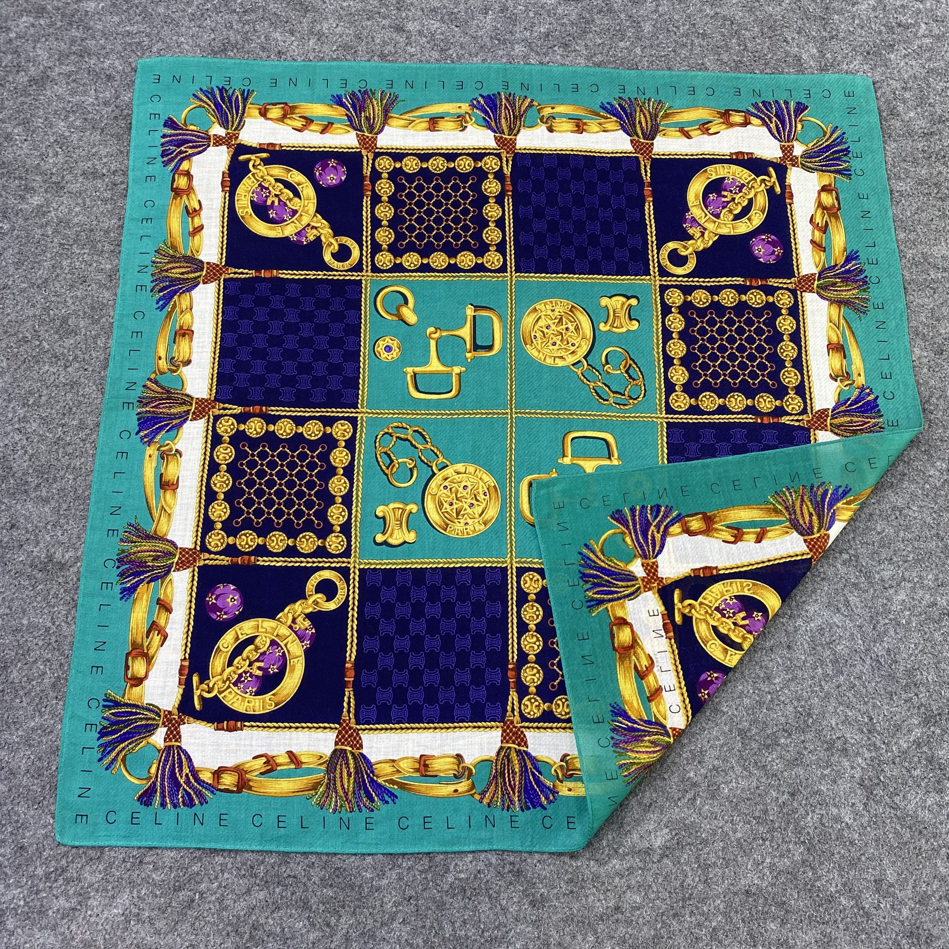 Celine Celine Handkerchief Neckerchief Bandana-B1732 Size ONE SIZE - 5 Thumbnail