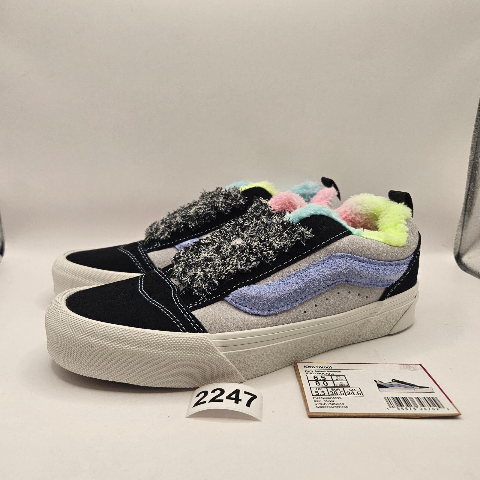 Vans VANS WOMEN'S 8 KNU SKOOL PARTY ANIMAL RAINBOW BLACK SUEDE Size US 8 / IT 38 - 1 Thumbnail