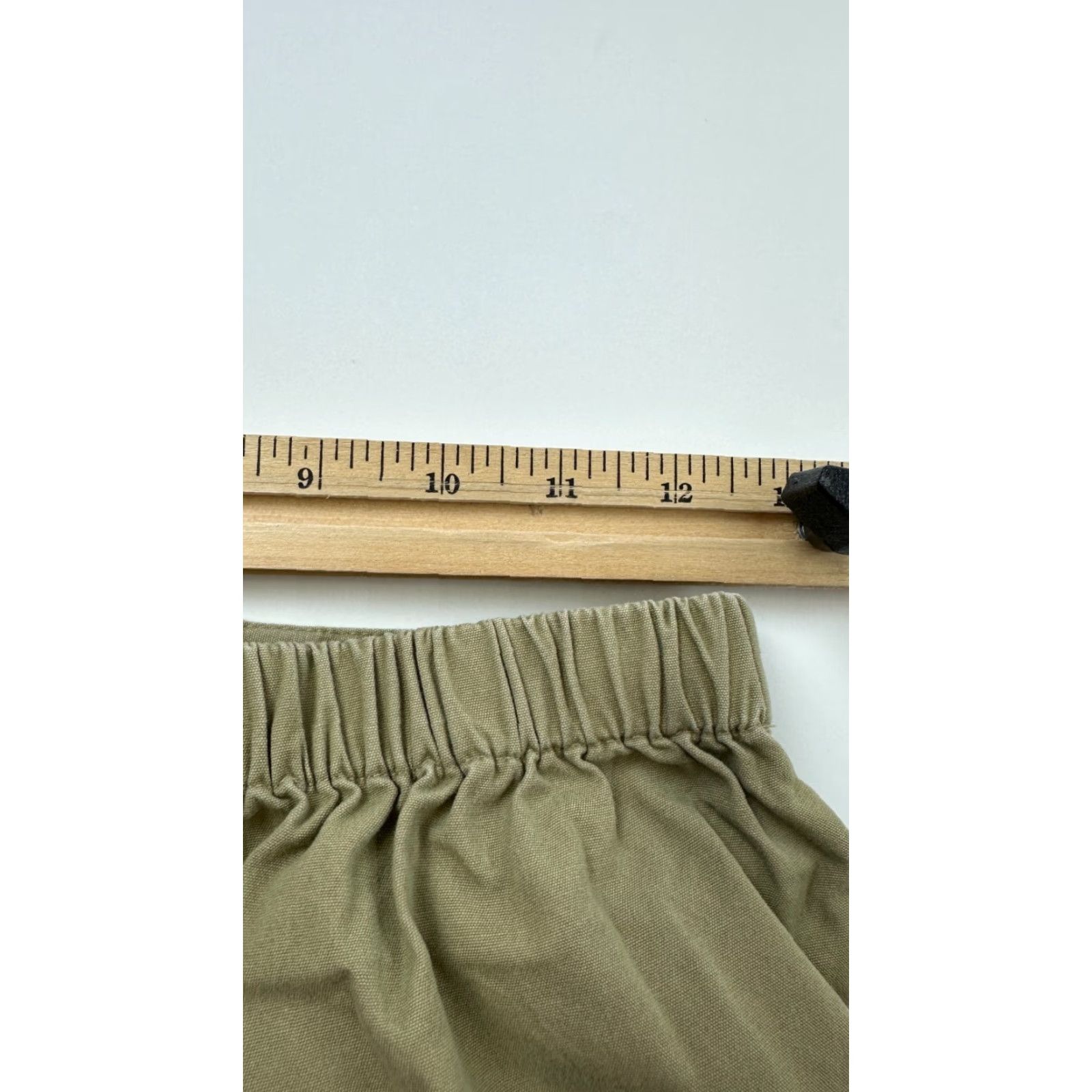 Orvis Orvis Women's Shorts 10 Olive Green Cotton Cargo Wrap High Rise Elastic Waist Outdoor Size 32" / US 10 / IT 46 - 6 Thumbnail