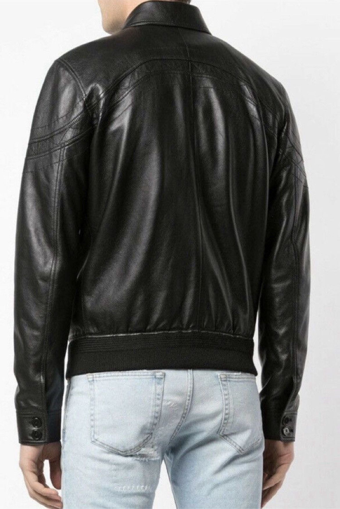 Saint Laurent Paris Saint Laurent Paris Western Lamb Leather Bomber Jacket Black Size US S / EU 44-46 / 1 - 15 Thumbnail