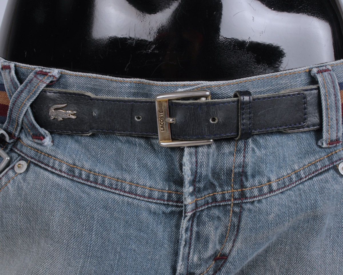 Lacoste × Vintage Lacoste Vintage Stretch Canvas Leather Mens/Unisex Belt Size ONE SIZE - 4 Thumbnail