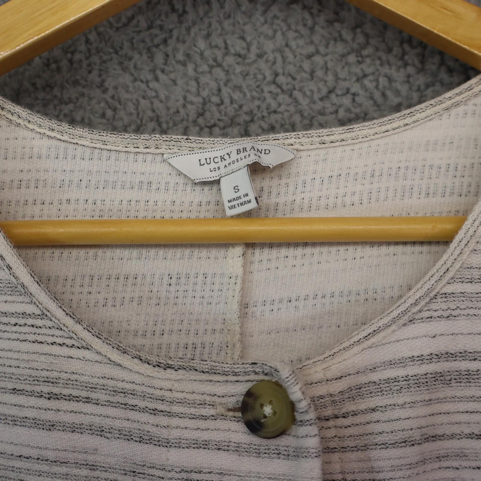 Lucky Brand lucky brand top small woman white sleeveless striped cotton Size S / US 4 / IT 40 - 3 Thumbnail
