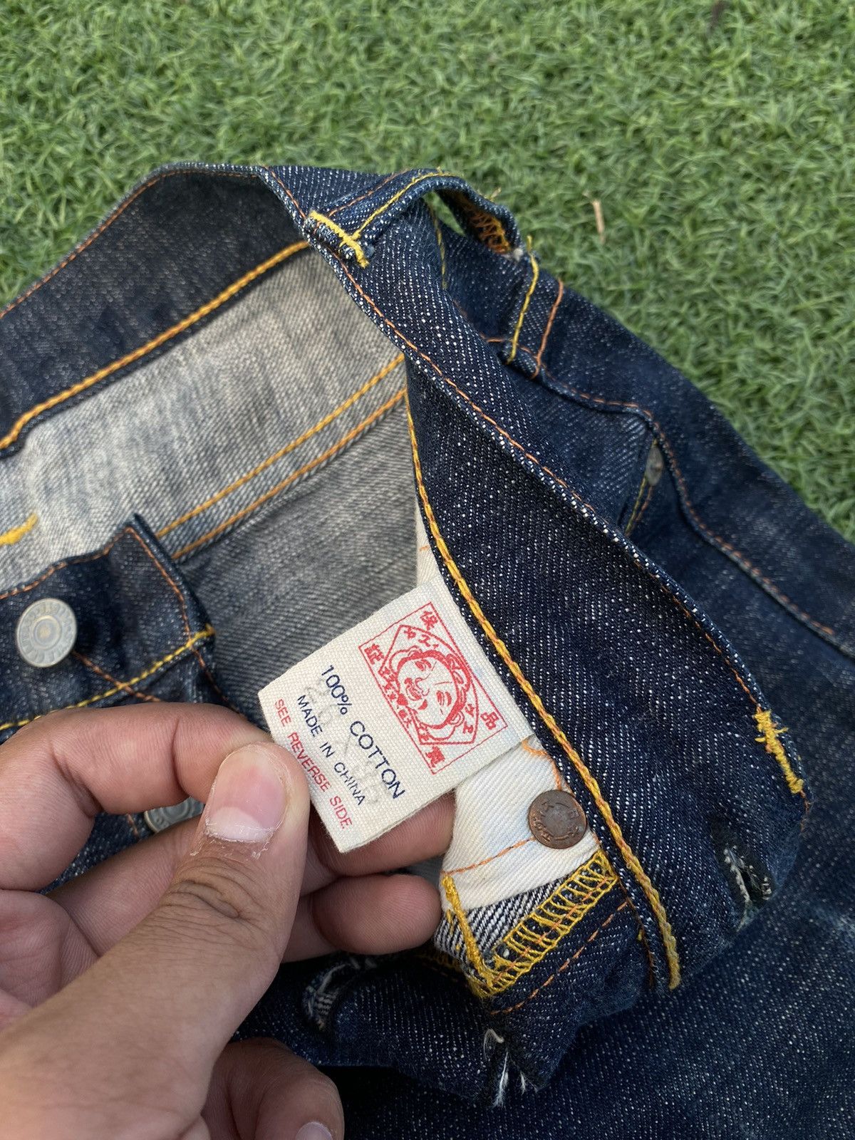 Evisu RARE EVISU BLUE DAICOCK SPECIAL WITH RED SELVEDGE DENIM Size US 27 - 11 Thumbnail