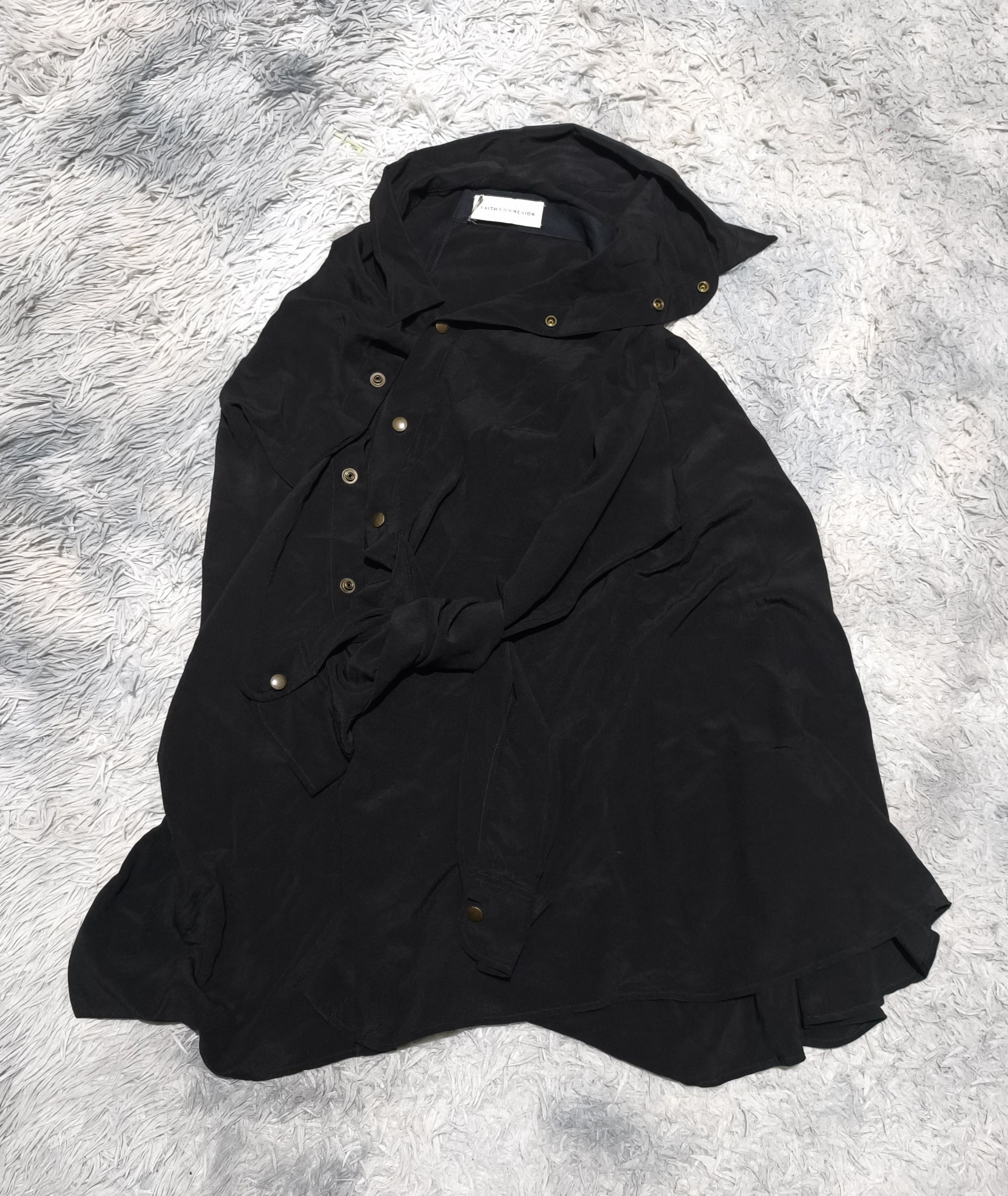 Faith Connexion FAITH CONNEXION Shirt Style Asymmetric Silk Skirt Size 28" / US 6 / IT 42 - 14 Thumbnail