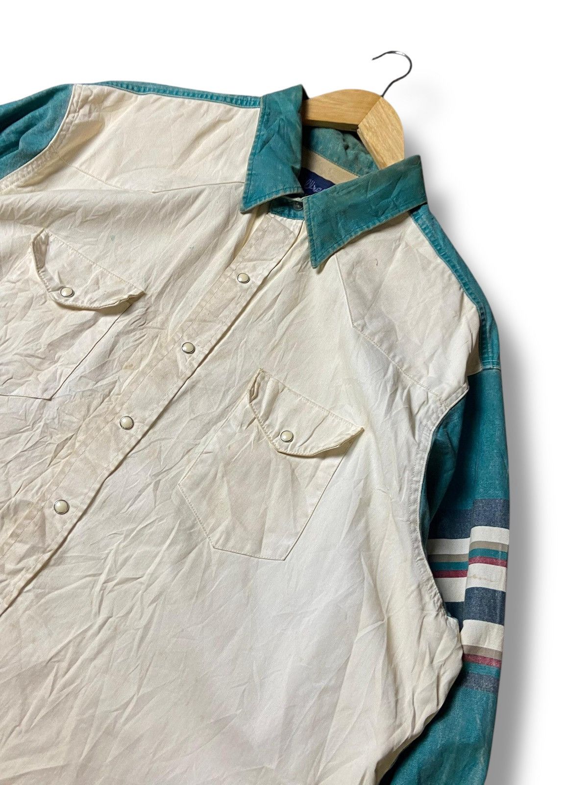 Japanese Brand × Vintage × Wrangler Vintage WRANGLER Cotton Button Up Shirts (130) Size US XXL / EU 58 / 5 - 4 Thumbnail