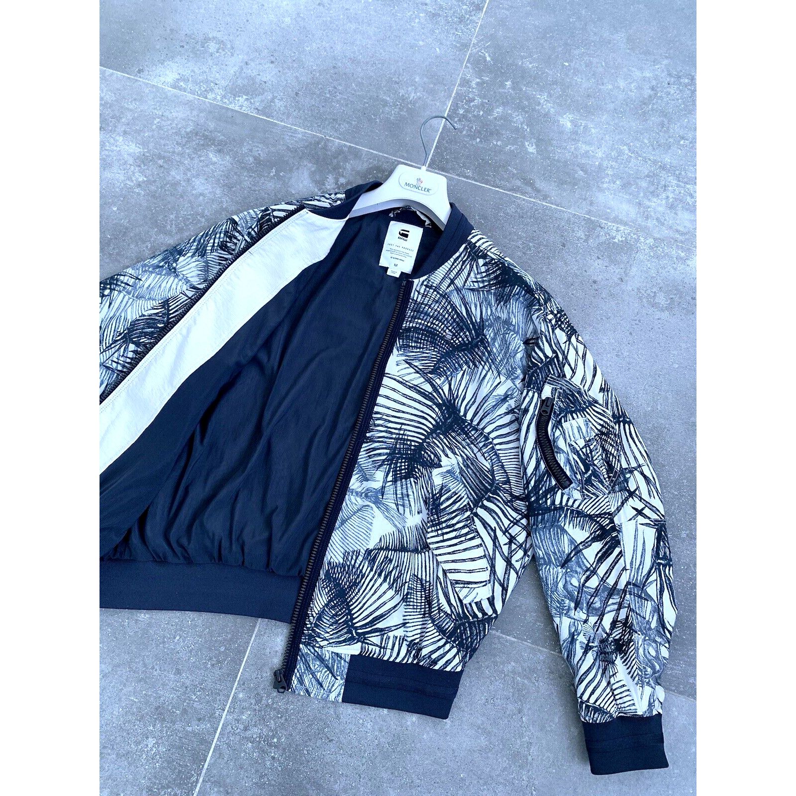 G-Star Womens G-STAR Indigo Pattern Army BF Bomber Jacket SZ M US 8 Size M / US 6-8 / IT 42-44 - 5 Thumbnail