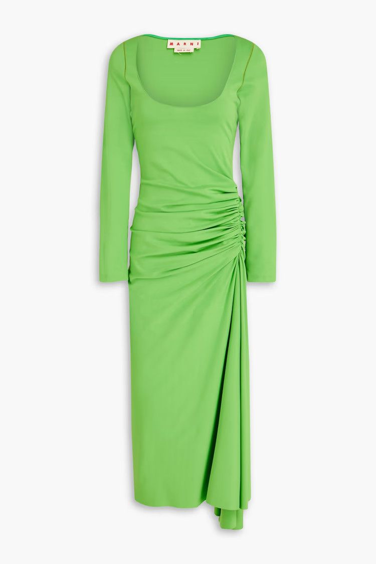 Marni o1y1025 Midi Dress in Green Size XS / US 0-2 / IT 36-38 - 1 Thumbnail