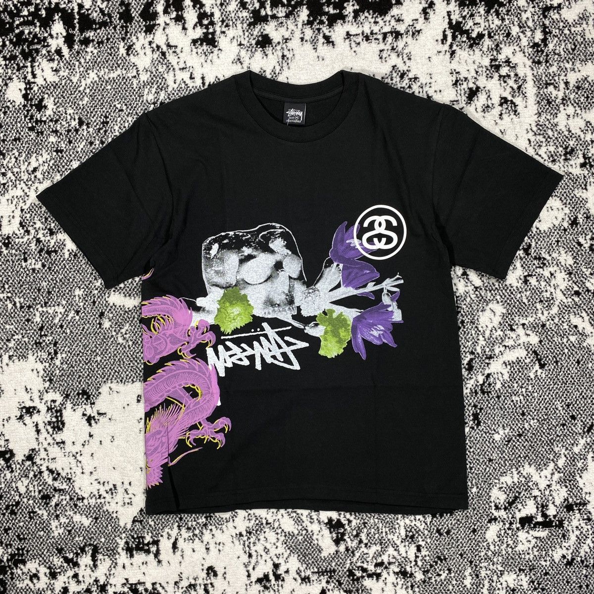 Stussy STUSSY STRIKE PIGMINET DYED TEE IN BLACK Size US L / EU 52-54 / 3 - 3 Thumbnail