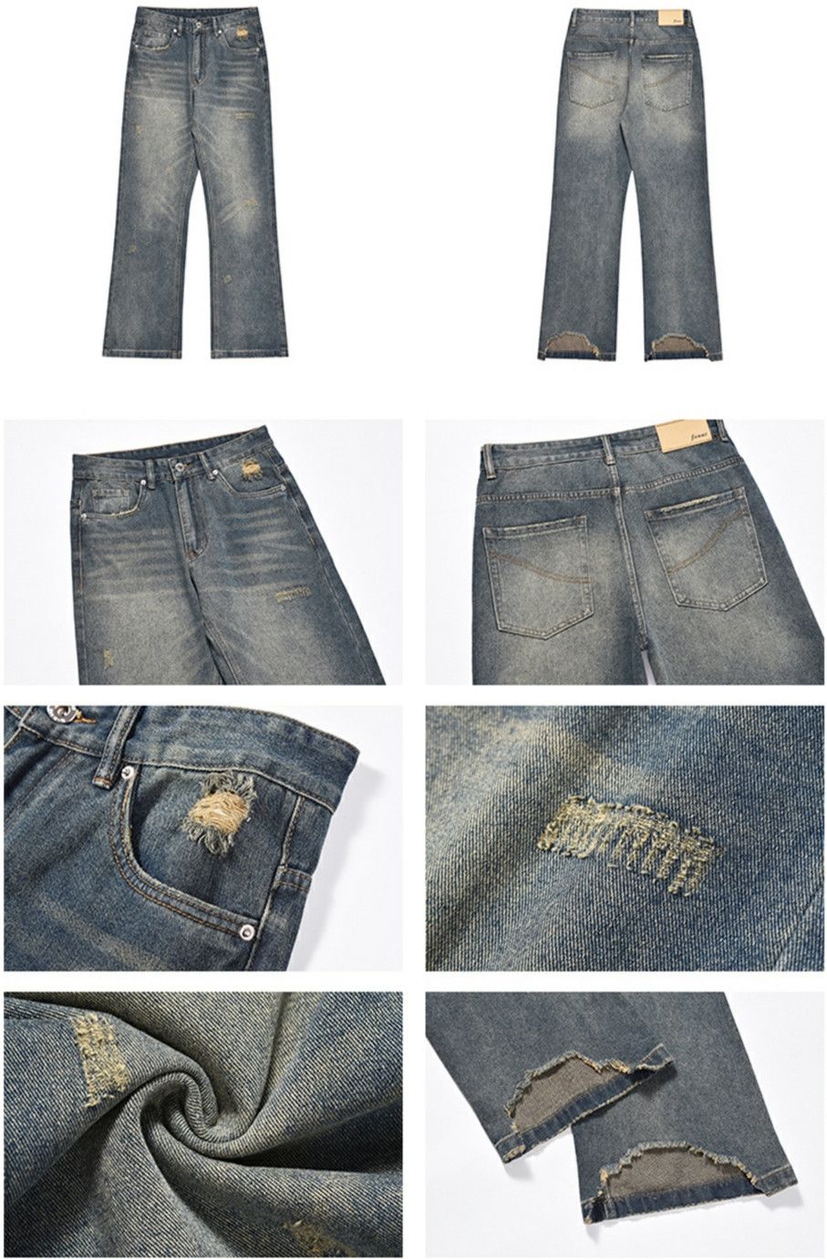 Japanese Brand × Jean × Vintage Wide Leg Loose Flared Jeans Size US 30 / EU 46 - 5 Thumbnail