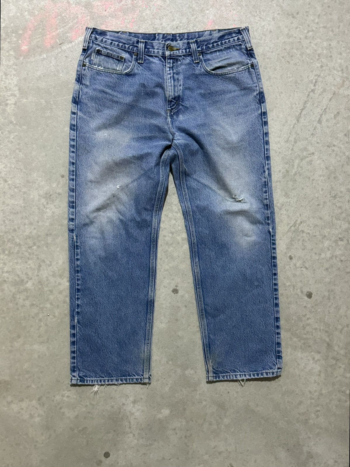 Carhartt × Vintage Carhartt Carpenter Denim Jeans 38x30 Size US 38 / EU 54 - 2 Thumbnail