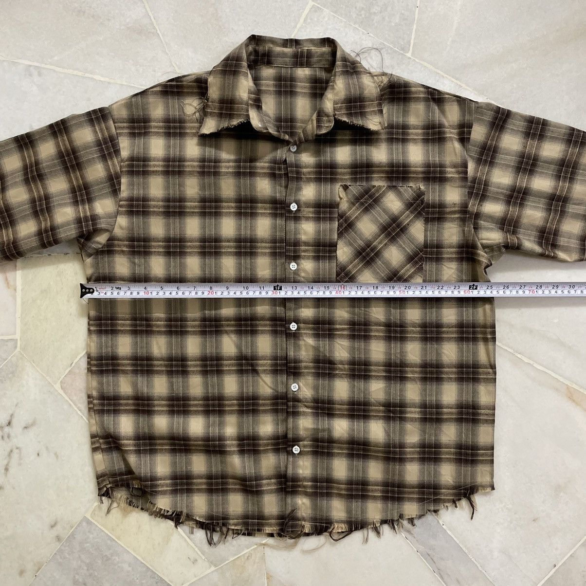 GOA Checkered Flanel Disstresed Beautiful Design Size US L / EU 52-54 / 3 - 8 Thumbnail