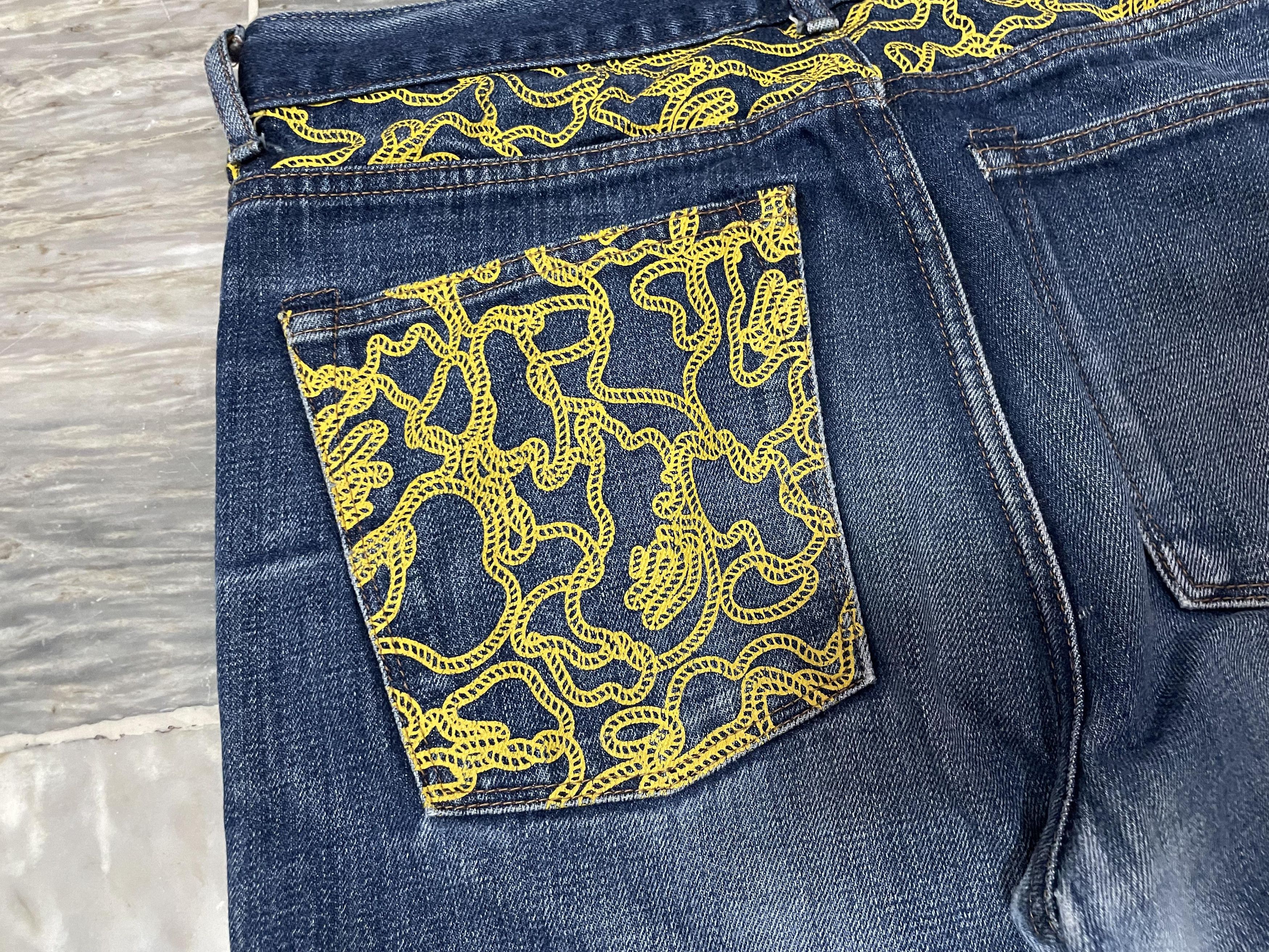 Bape Bape Tapered Jeans - Selvedge - Gold Rope Camo Patter Print Size US 32 / EU 48 - 3 Thumbnail