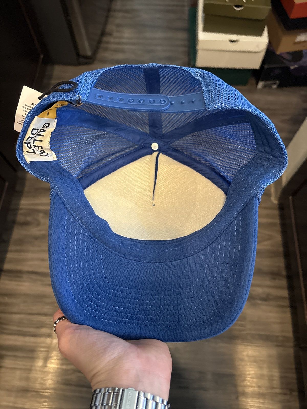 Gallery Dept. Gallery Dept Logo Trucker Hat Blue OS Size ONE SIZE - 3 Thumbnail