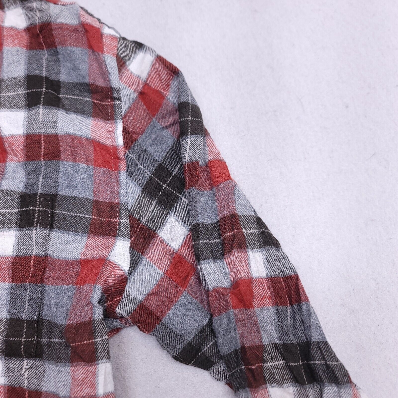 Croft & Barrow Croft & Barrow Gingham Flannel Shirt Mens Size S Gray Orange Size US S / EU 44-46 / 1 - 5 Thumbnail