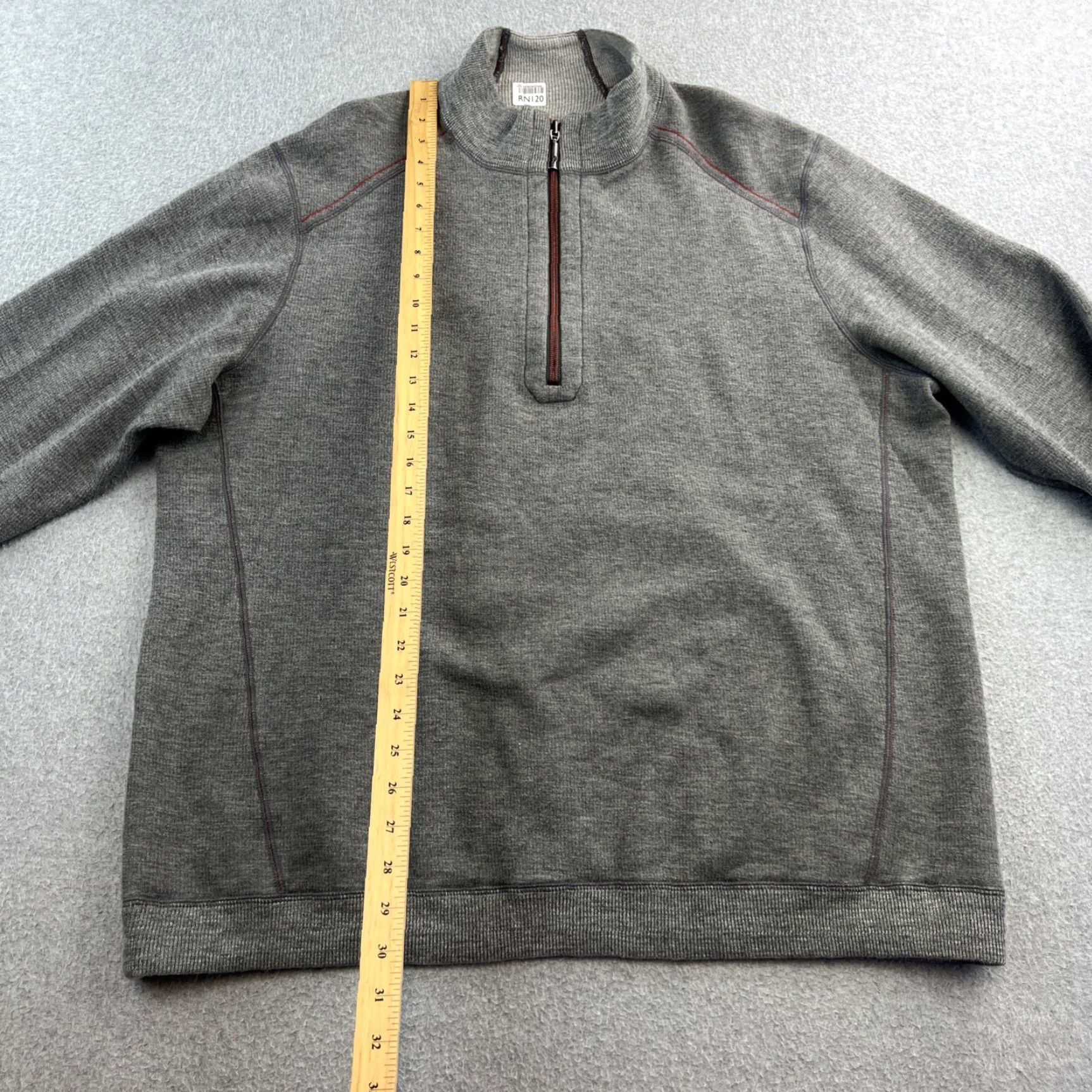 Tommy Bahama Tommy Bahama Sweater Men’s XL Gray Long Sleeve 1/4 Zip Knit Pullover Preppy Shirt Men XL Gray Knit Pullover 1/4 Zip Classic Outdoor Preppy Mens Size US XL / EU 56 / 4 - 3 Thumbnail