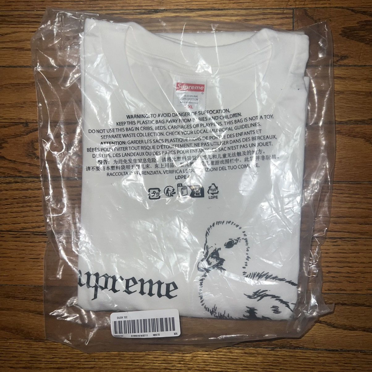 Supreme Supreme Duck Tee White Size: Extra Extra Large Size US XXL / EU 58 / 5 - 2 Thumbnail