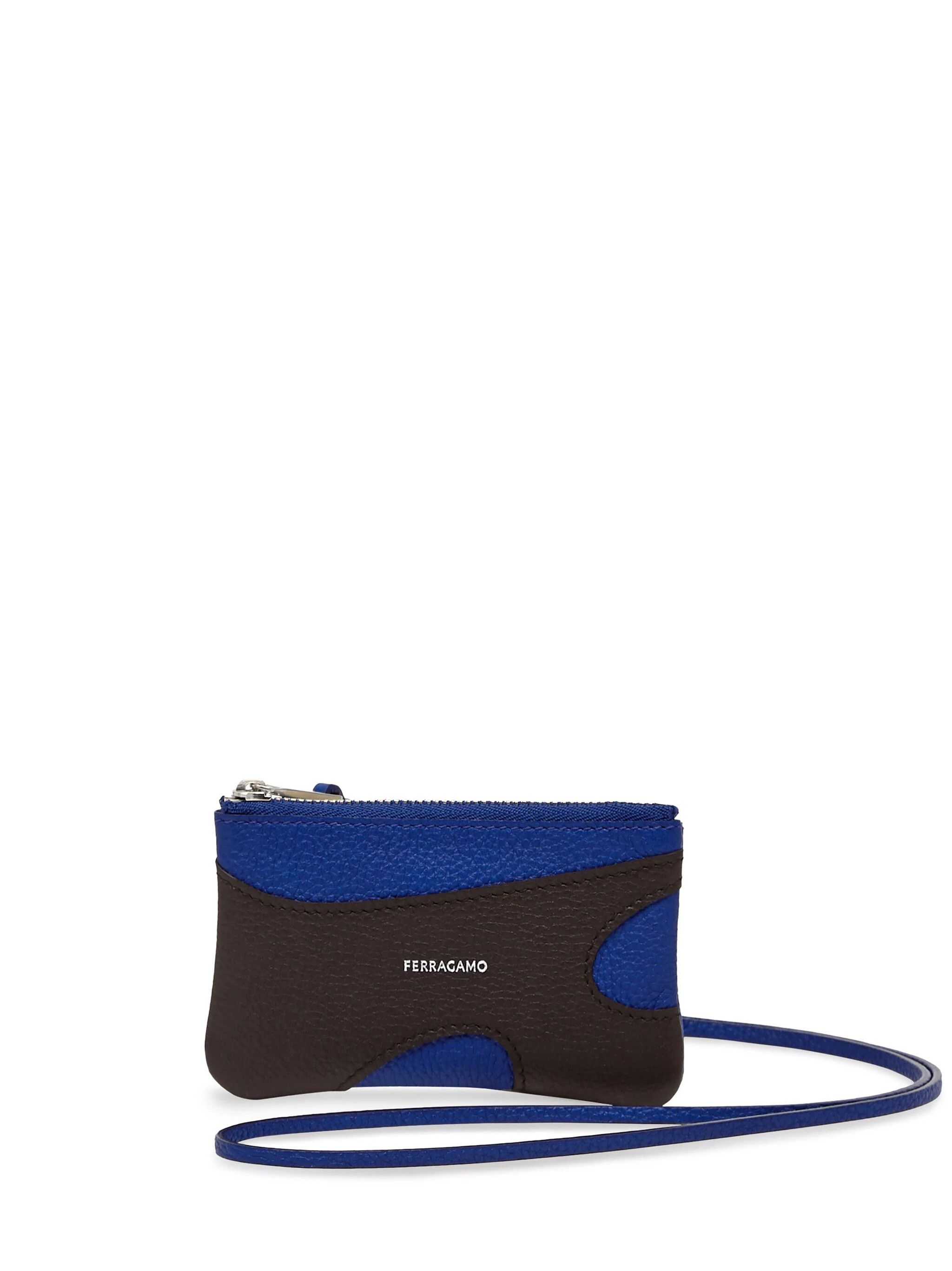Salvatore Ferragamo o1s1rm0924 Size: OS / Cut Out leather Wallet in Blue/Black Size ONE SIZE - 1 Thumbnail