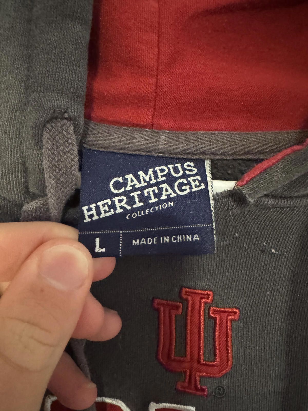 Other Indiana University Campus Heritage Hoodie Sweatshirt Large Size ONE SIZE - 3 Thumbnail