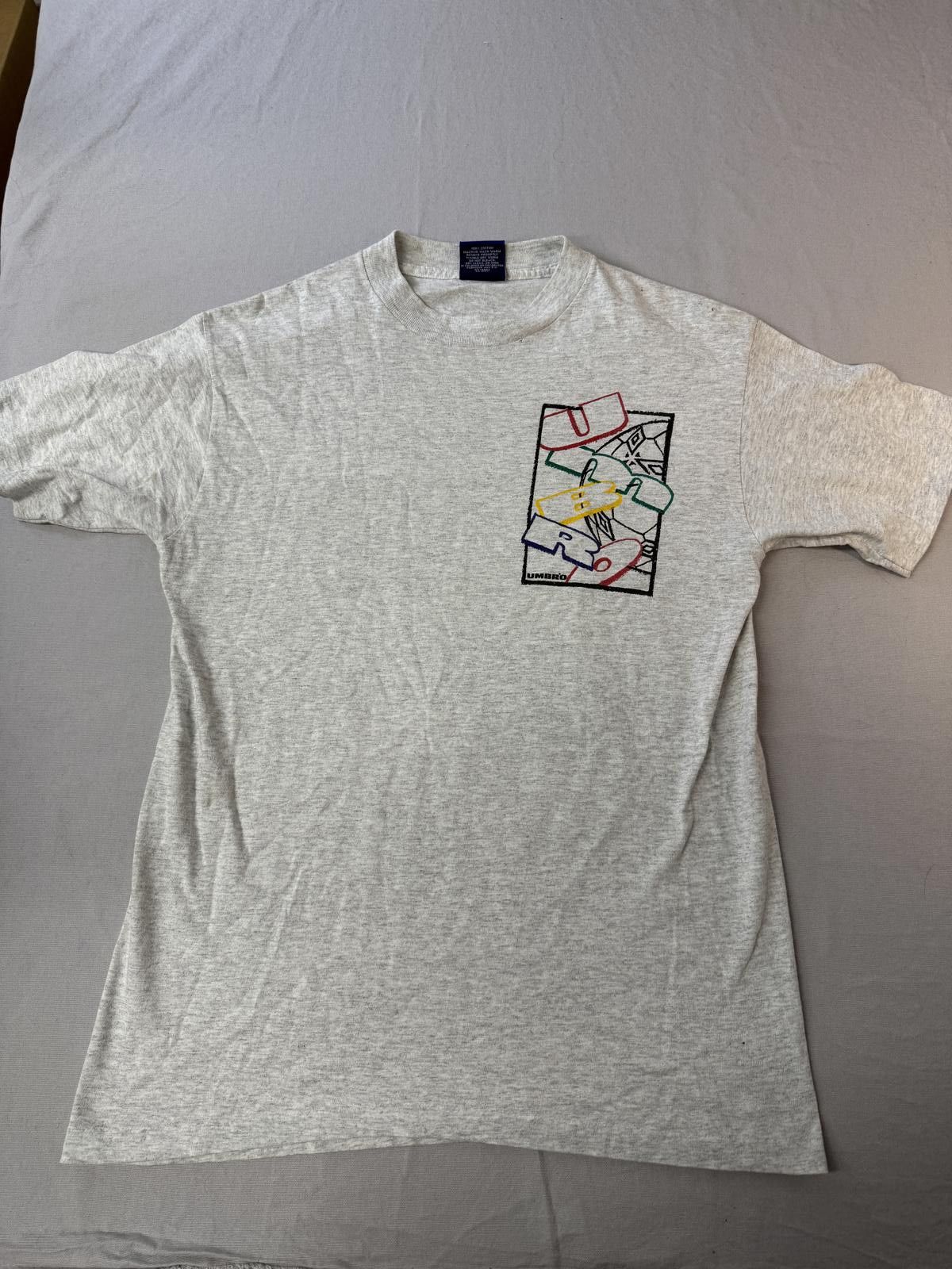 Umbro Umbro Soccer T-shirt Soccer Ball Crayon Art 90s Tee - M Size US M / EU 48-50 / 2 - 2 Thumbnail