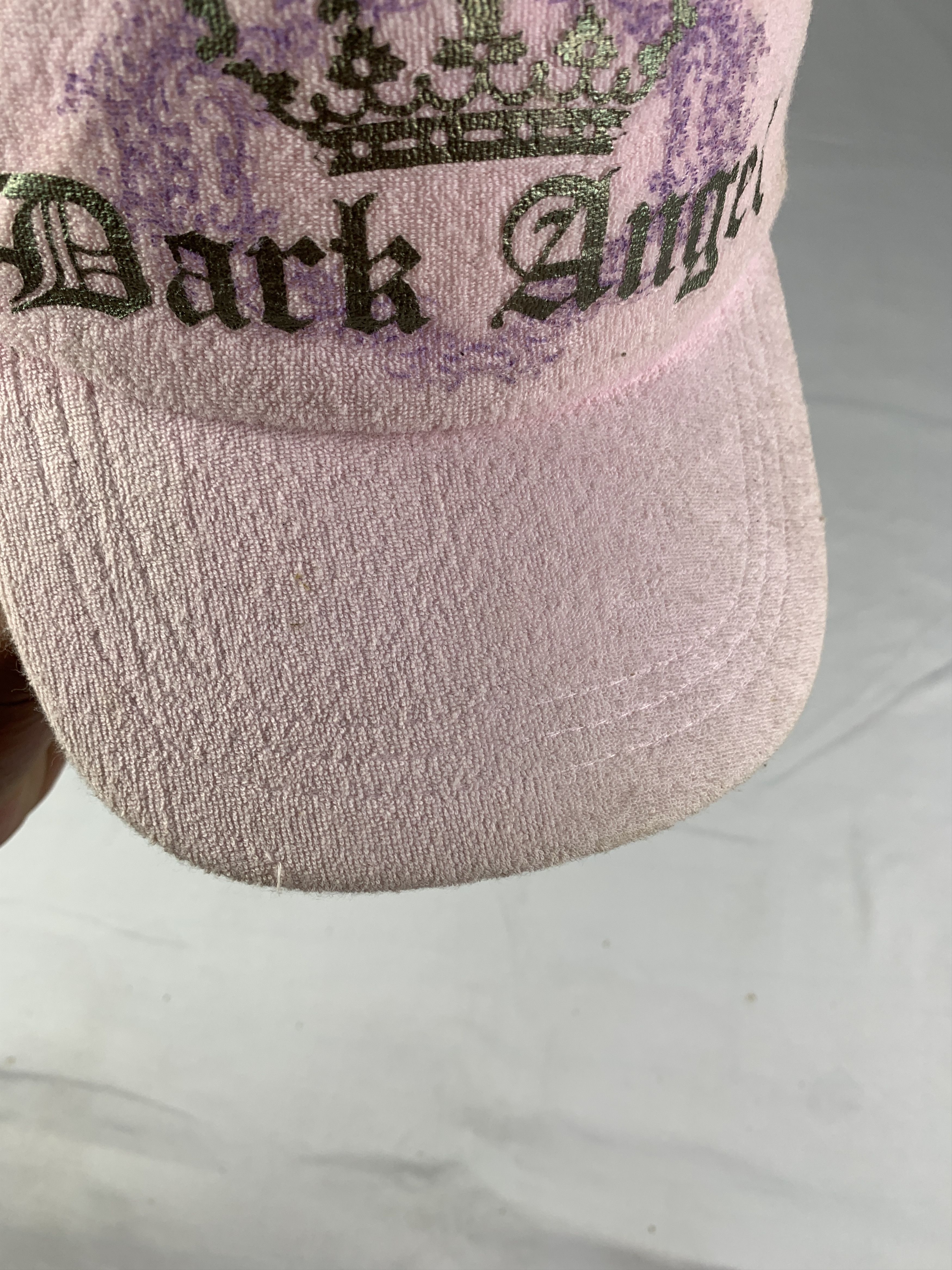 Japanese Brand y2k Dark Angel Pink Velvet Crown Logo Trucker Hat Size ONE SIZE - 2 Thumbnail