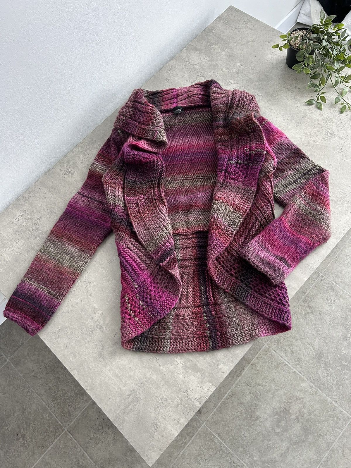 Vintage Beautiful Knit Wool Cardigan Y2K Vintage Size M / US 6-8 / IT 42-44 - 6 Thumbnail