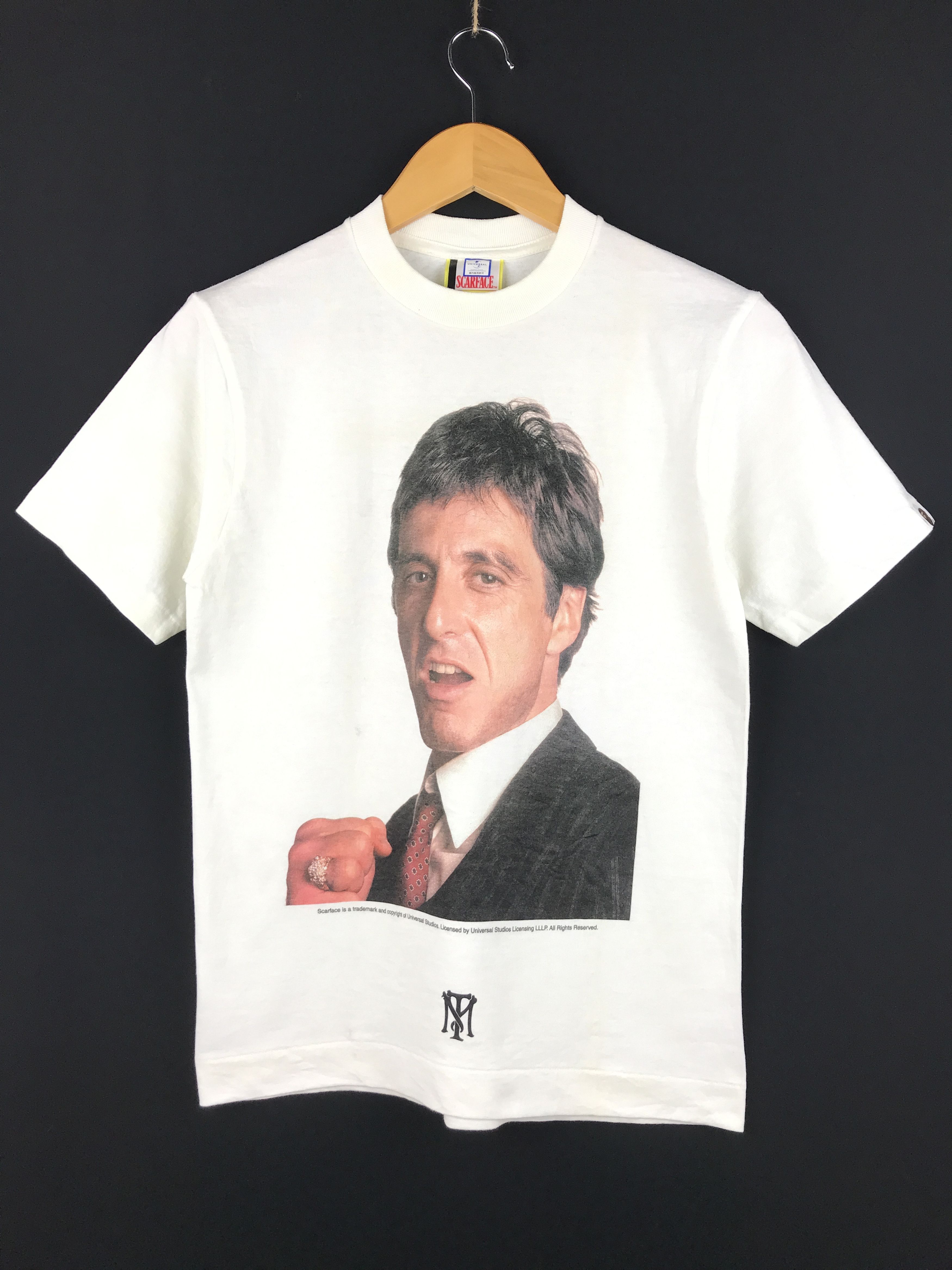 image of Bape X Scarface Al Pacino Tee Very in White, Men's (Size XS)