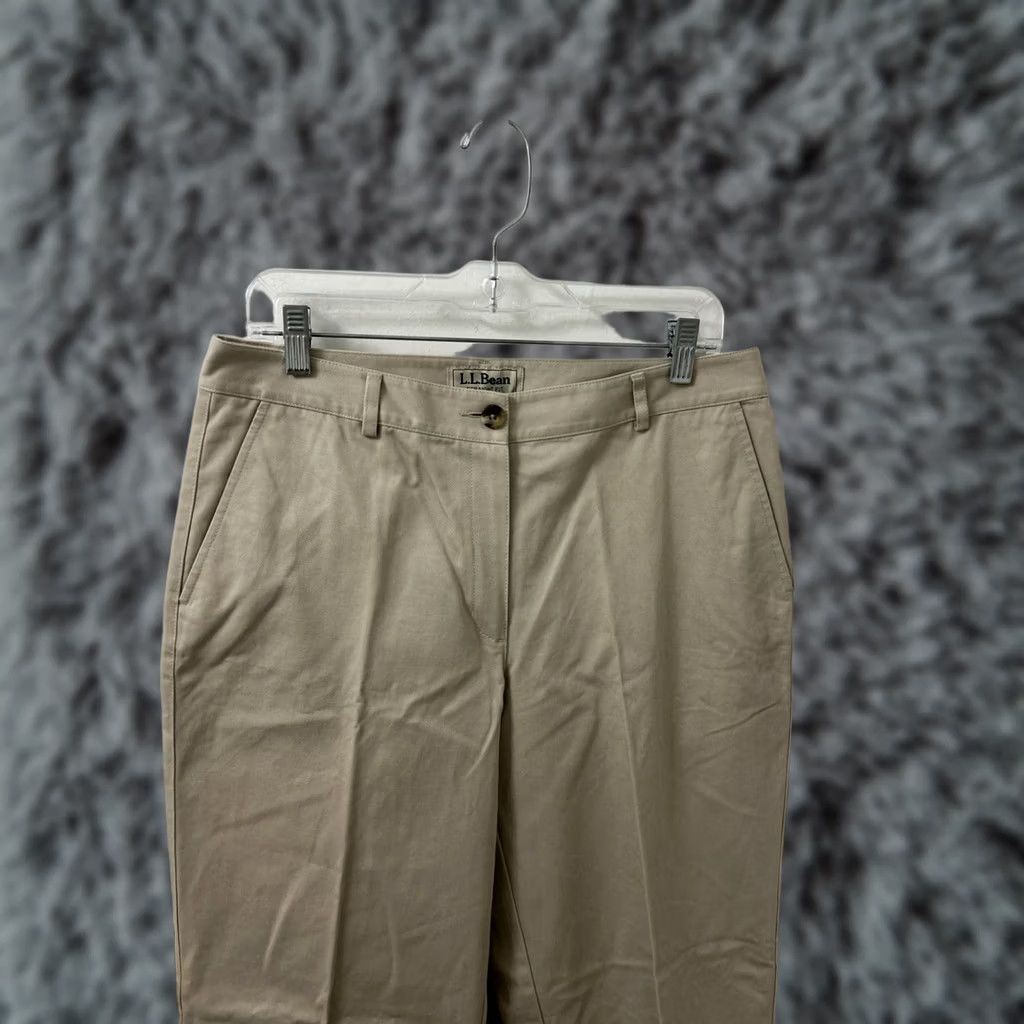 Vintage VINTAGE LL Bean Pants Womens Regular Size 10 32x29 Khaki Tan Chino Straight Flat Front Button Zip Casual Business Workwear Mens Womens Size 32" / US 10 / IT 46 - 1 Thumbnail