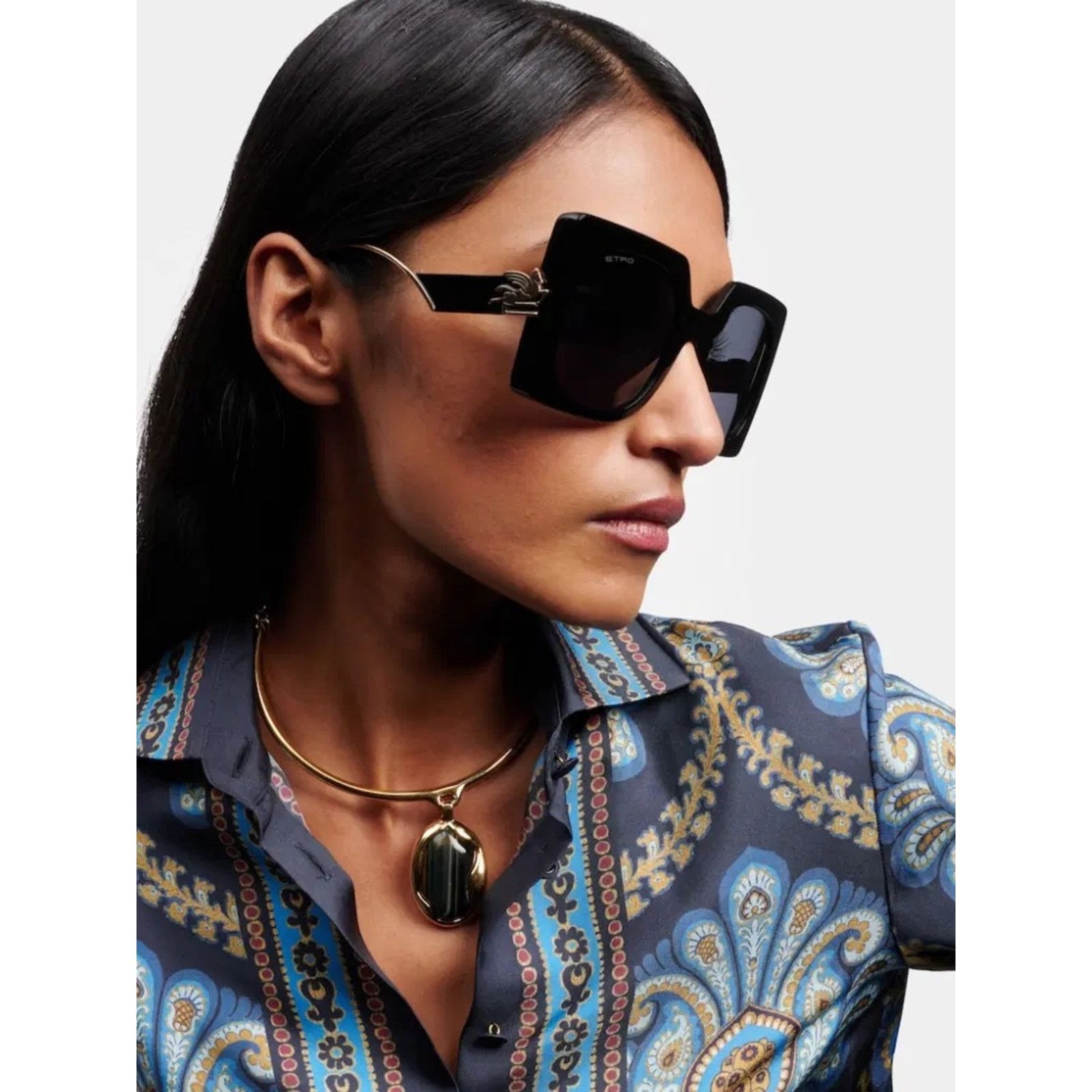 Etro New, ETRO Sunglasses ETRO0026/S 807IR Square Black Frame Size ONE SIZE - 4 Thumbnail
