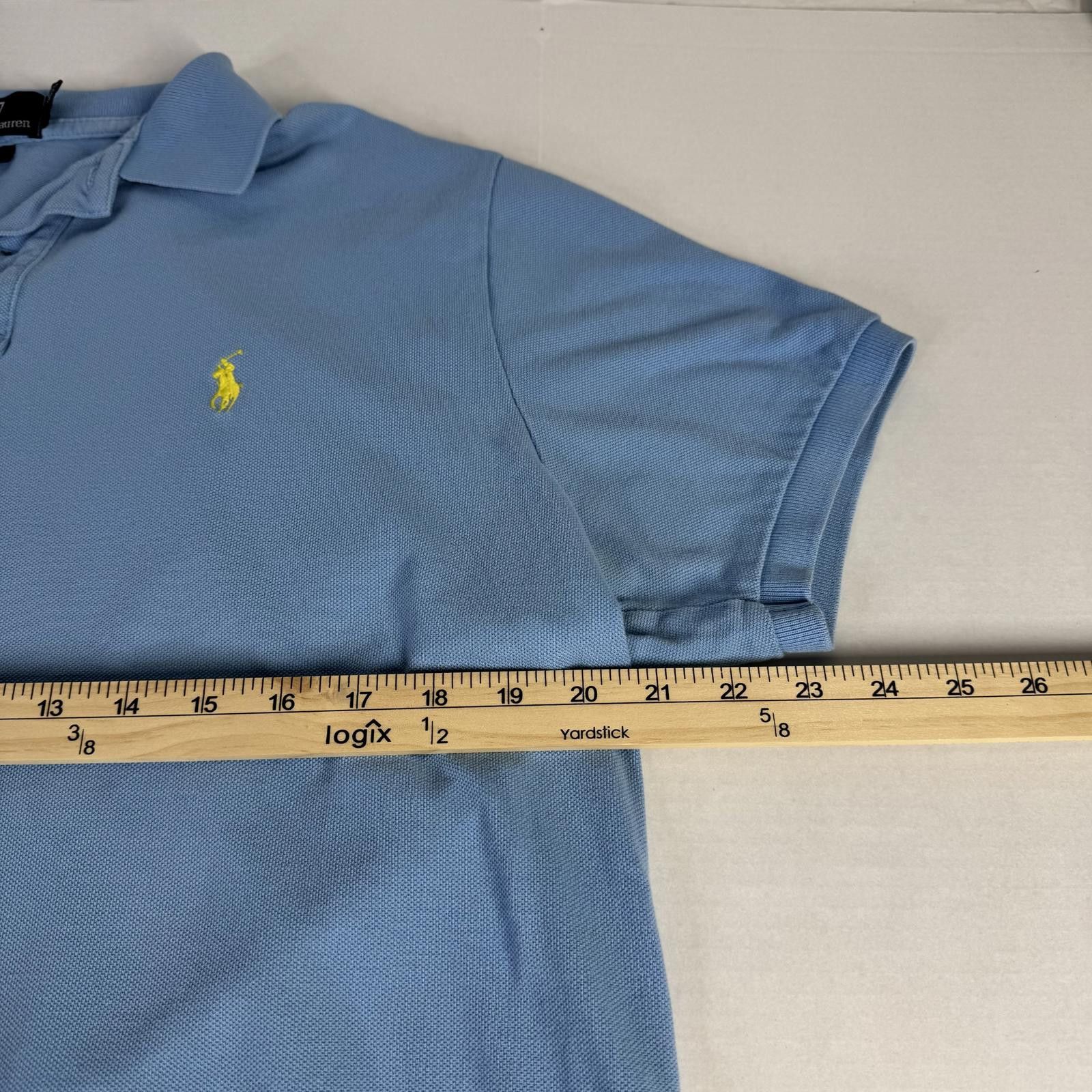 Polo Ralph Lauren Custom Fit Ralph Lauren Light Blue Polo Yellow Horse Size XL Size US XL / EU 56 / 4 - 3 Thumbnail