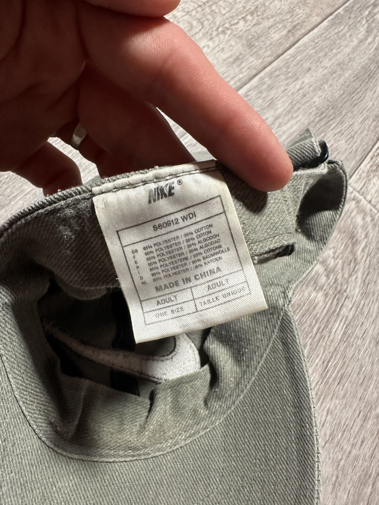 Nike Vintage Nike Swoosh Denim Hat Size ONE SIZE - 6 Thumbnail