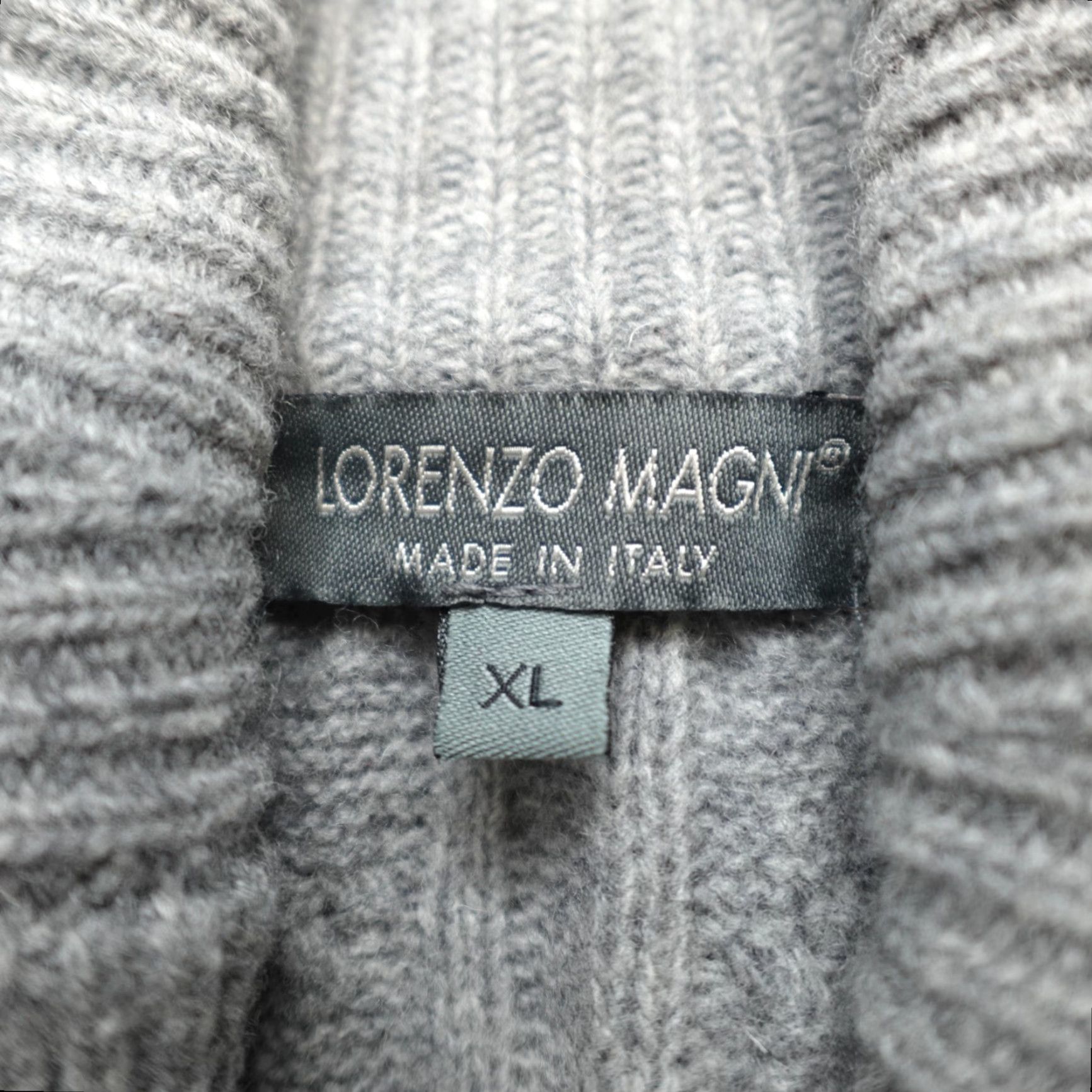 Vintage VINTAGE Lorenzo Magni Sweater XL Gray Shawl Cardigan Wool Nylon Made in Italy Mens Gray XL Cardigan Wool Nylon Geometric 80s 90s Size US XL / EU 56 / 4 - 2 Thumbnail