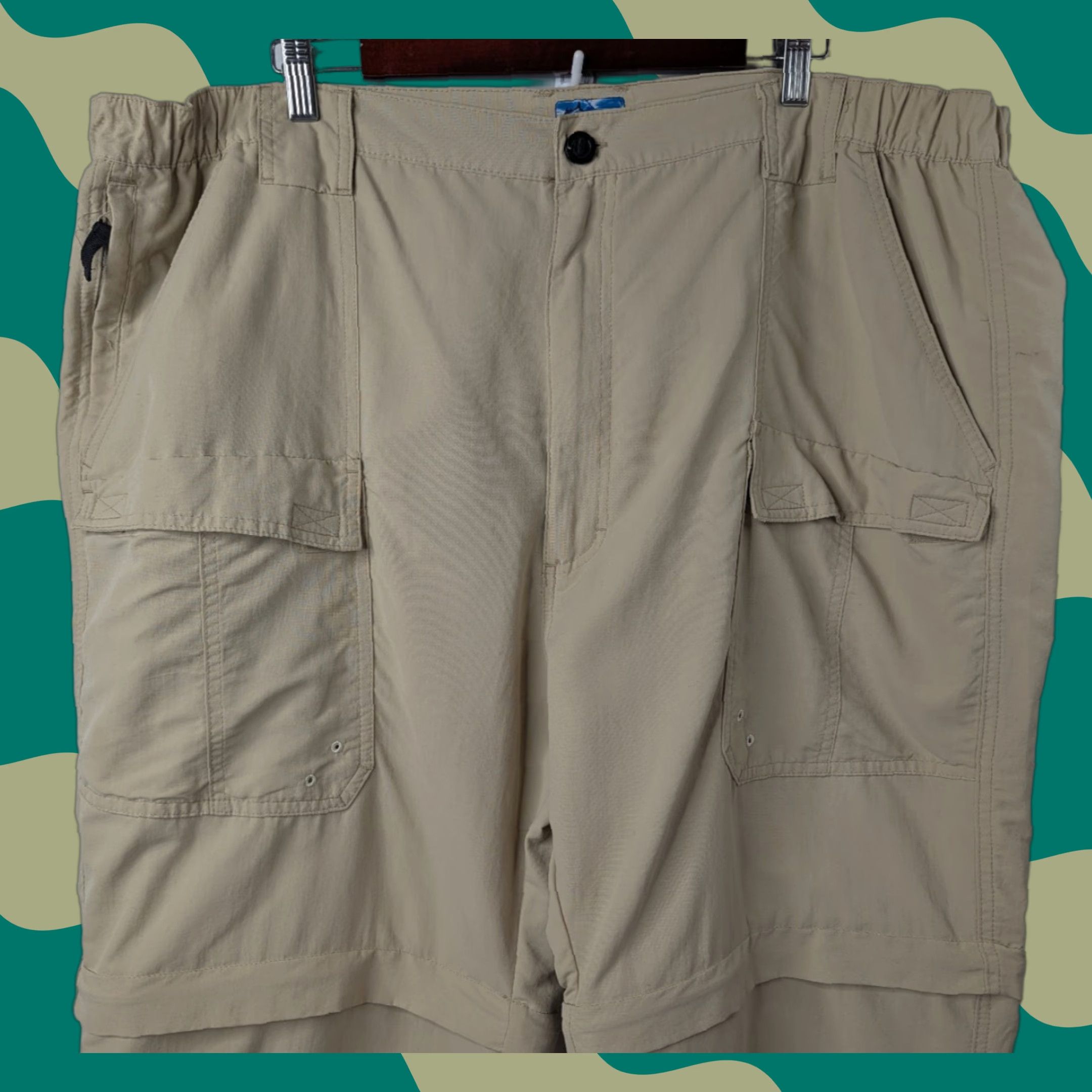 Vintage World Wide Sportsman Pants Men's 2XL Convertible Outdoors Beige Cargo Pocket Zip Off Size US 39 - 1 Thumbnail