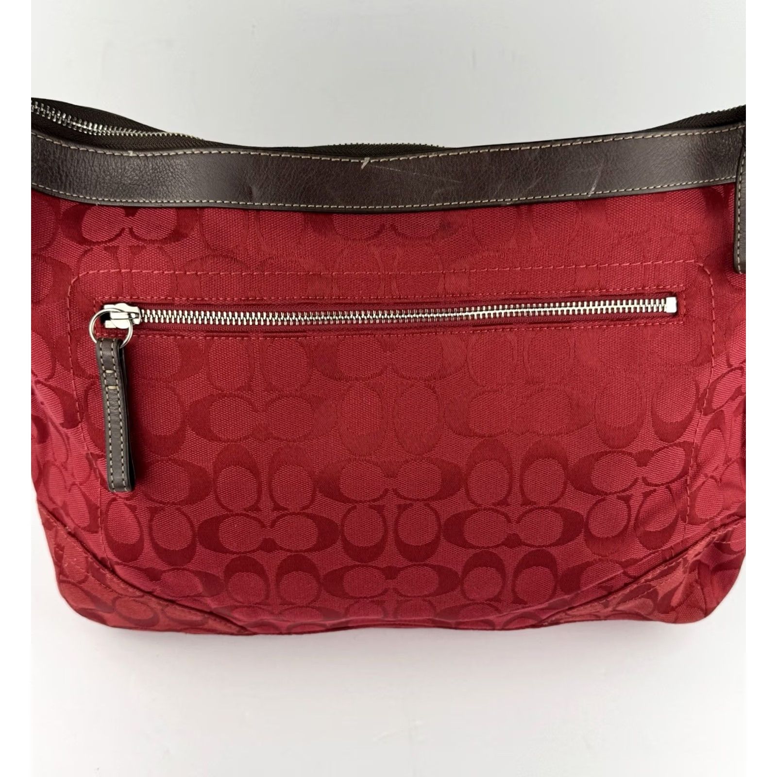 Coach VINTAGE Coach Shoulder Bag Adult Medium Red Signature Sufflette Crossbody 12884 Rare Y2K Size ONE SIZE - 5 Thumbnail