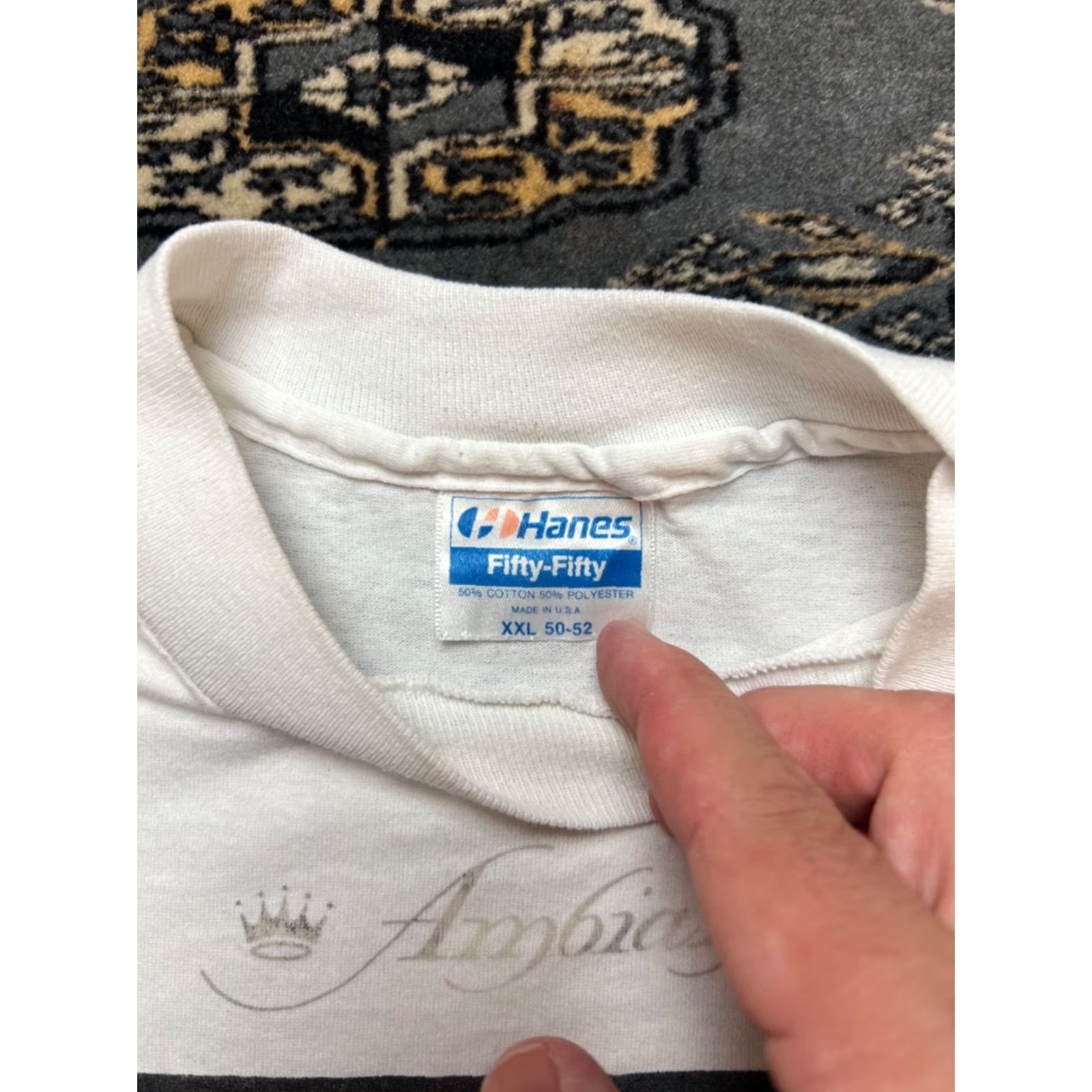 Hanes VINTAGE Ambiance 80s Graphic Shirt Hanes T-Shirt 2XL White Mens Size US XXL / EU 58 / 5 - 6 Thumbnail