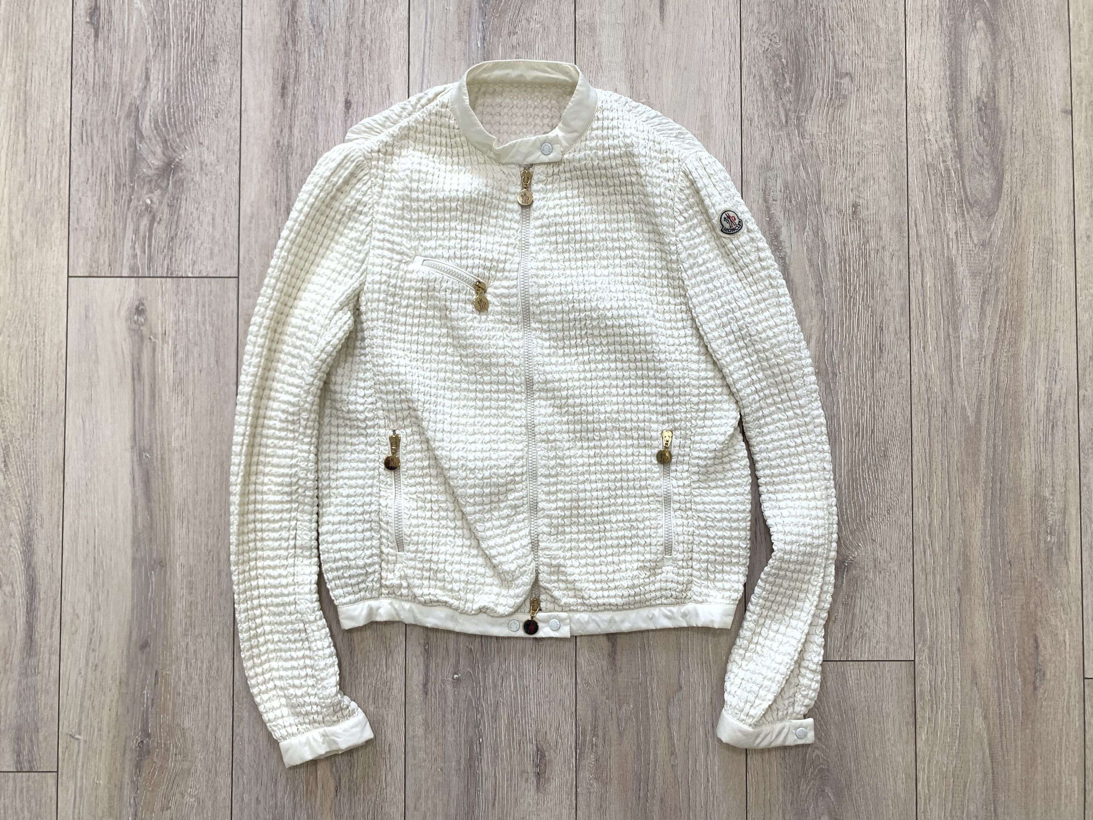MONCLER MARGUERITE Perforated Jacket Coat