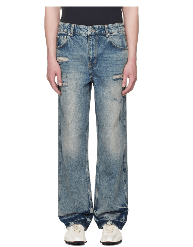 Represent Clo. BNWT SS25 REPRESENT R3 DISTRESSED BAGGY JEANS 30 Size US 30 / EU 46 - 1 Thumbnail