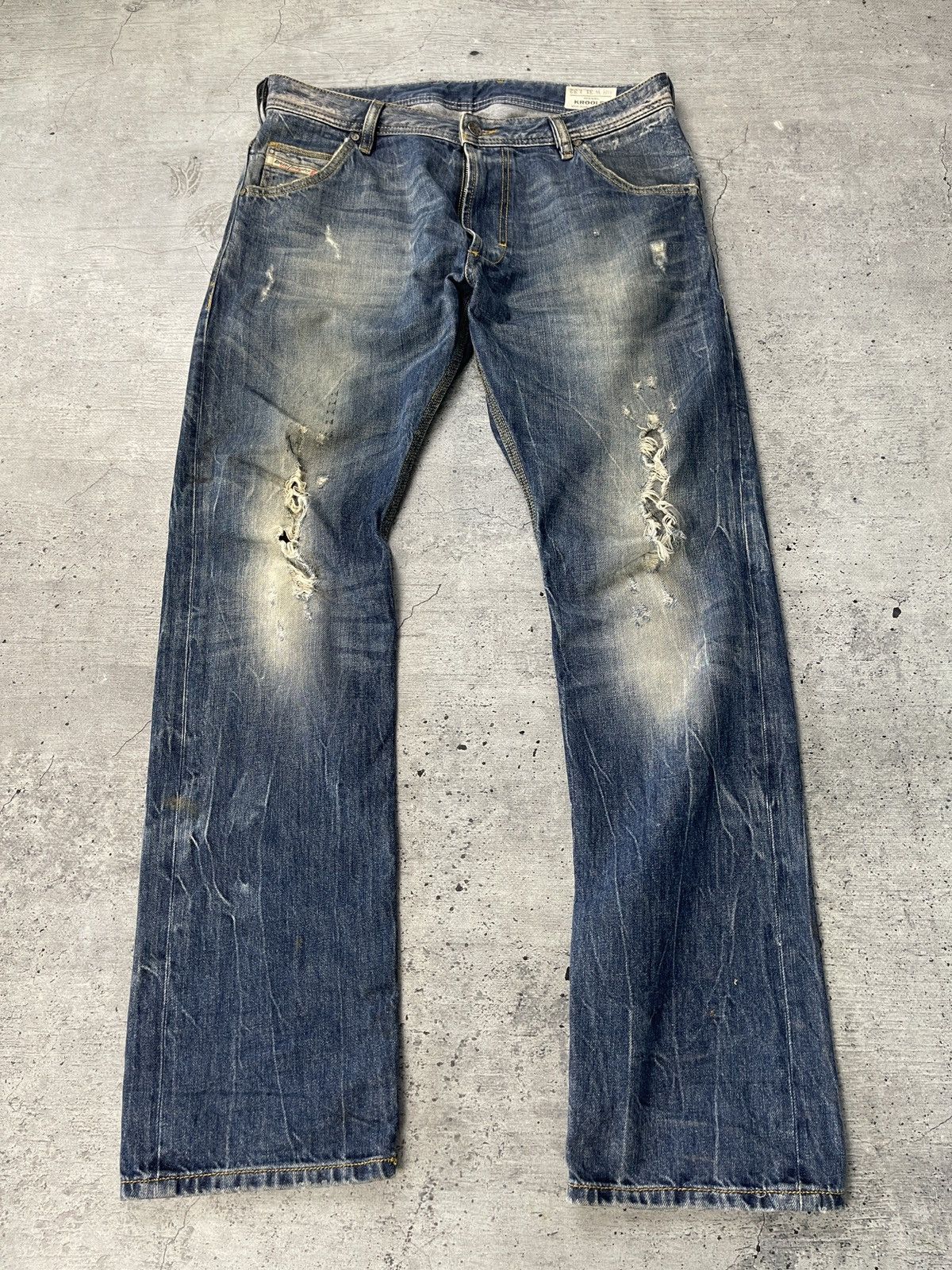 Designer Diesel Krooley distressed carrot jeans 31/32 Size US 31 - 6 Thumbnail