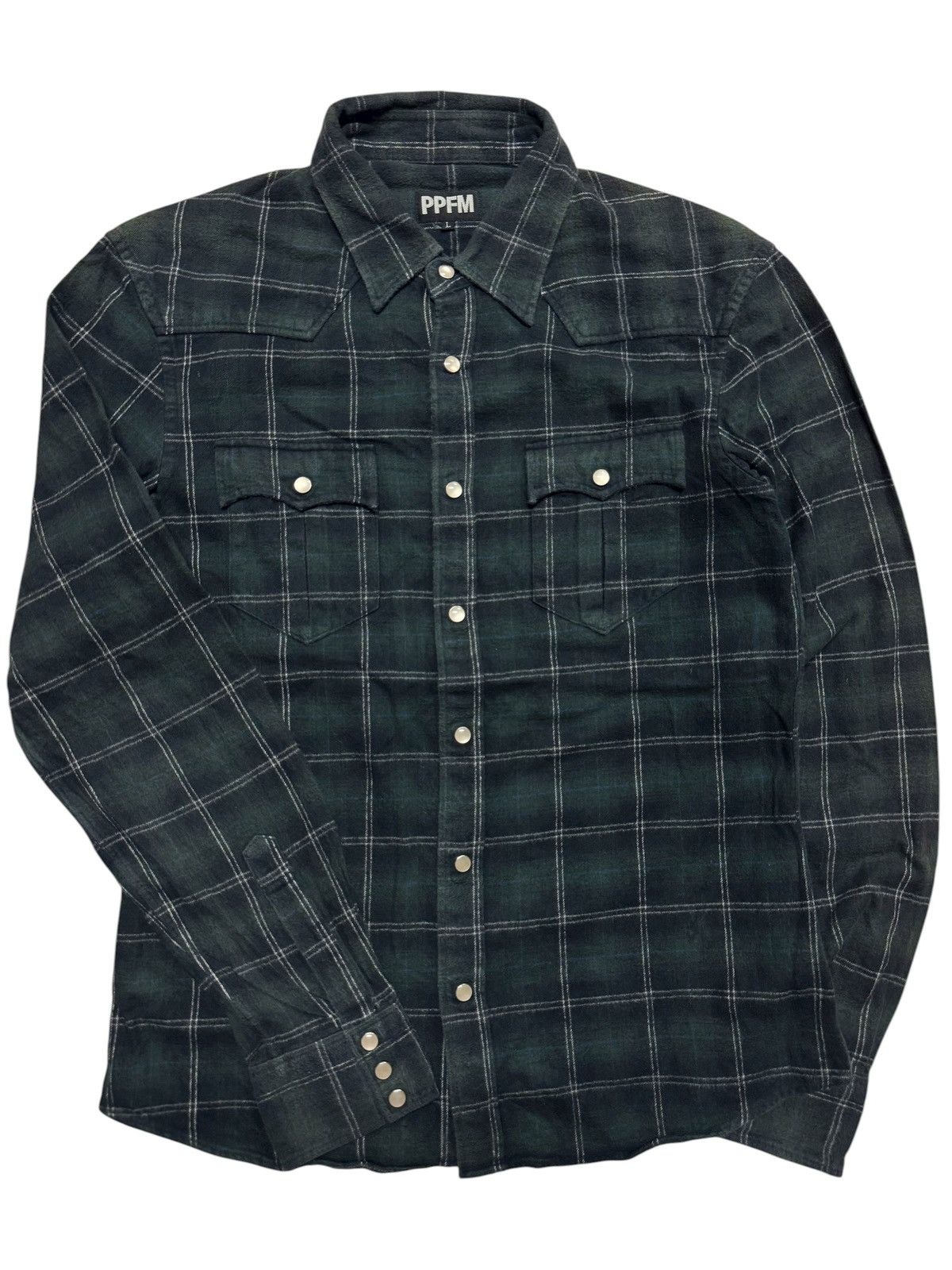 PPFM 💥PPFM WESTERN FLANNEL SHIRT L FIT S 90s STYLE Size US L / EU 52-54 / 3 - 1 Thumbnail