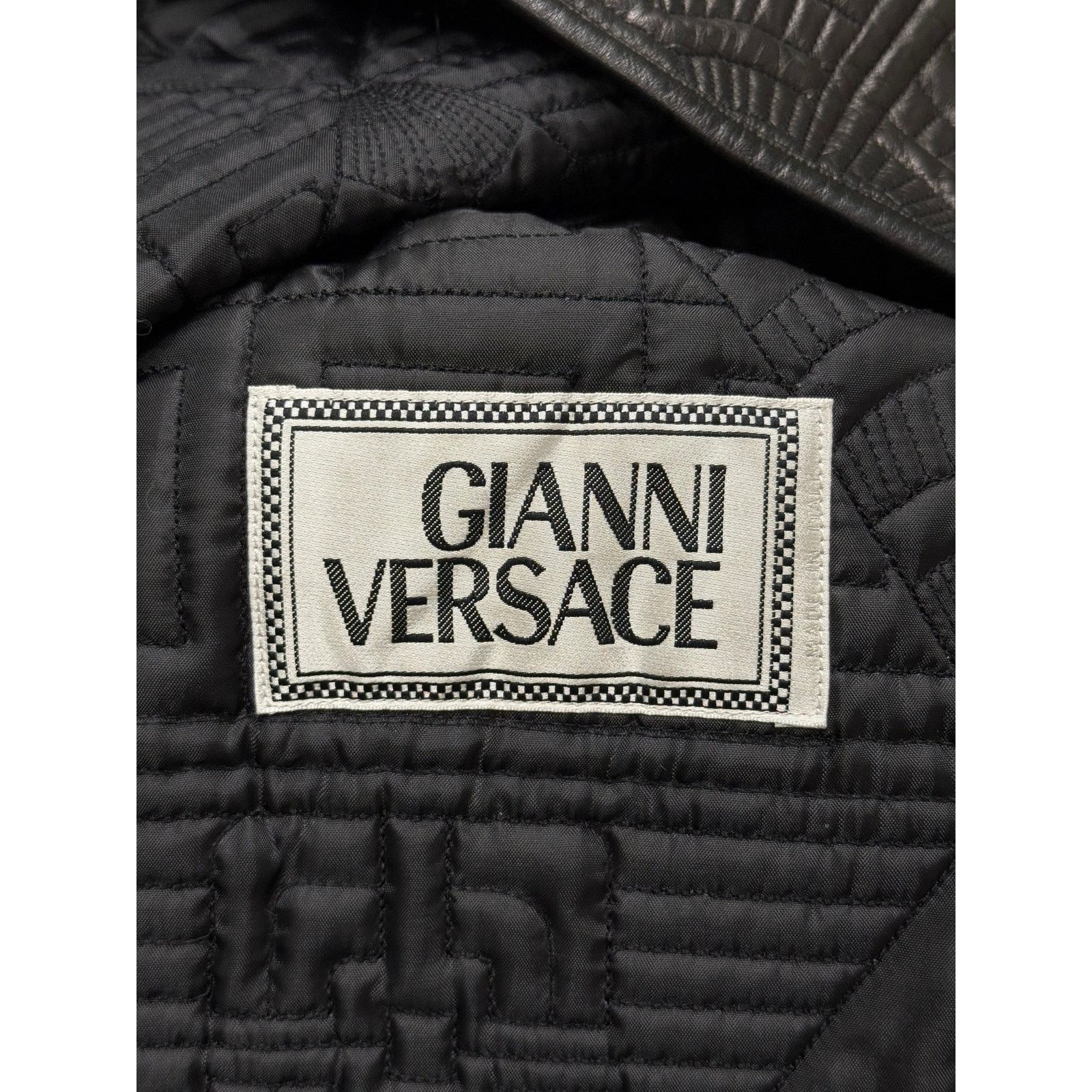 Versace A/W1990 Gianni Versace embossed leather coat Size US L / EU 52-54 / 3 - 6 Thumbnail
