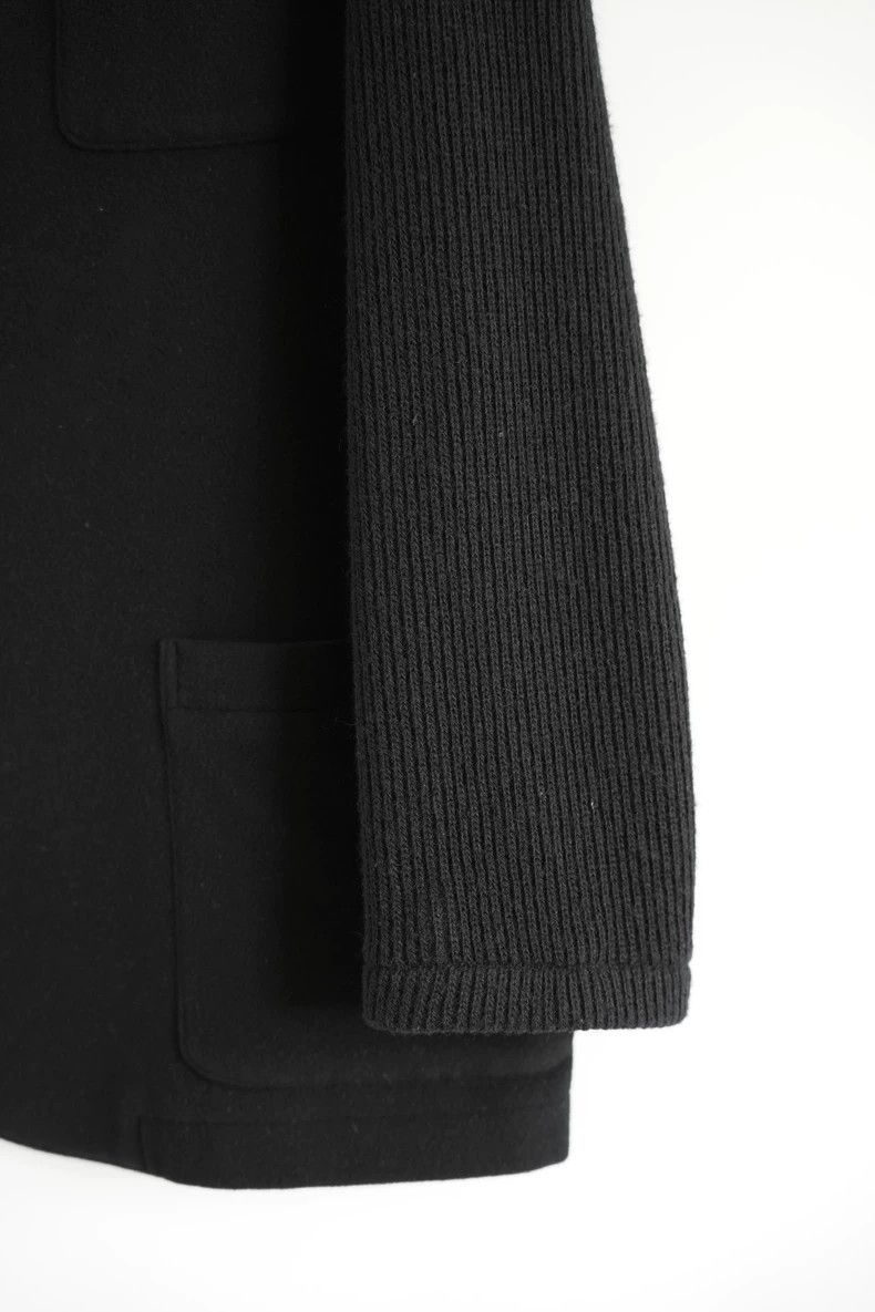 Yohji Yamamoto Yohji Yamamoto size 3 90s knitted sleeve cashmere blazer Size 36R - 6 Thumbnail