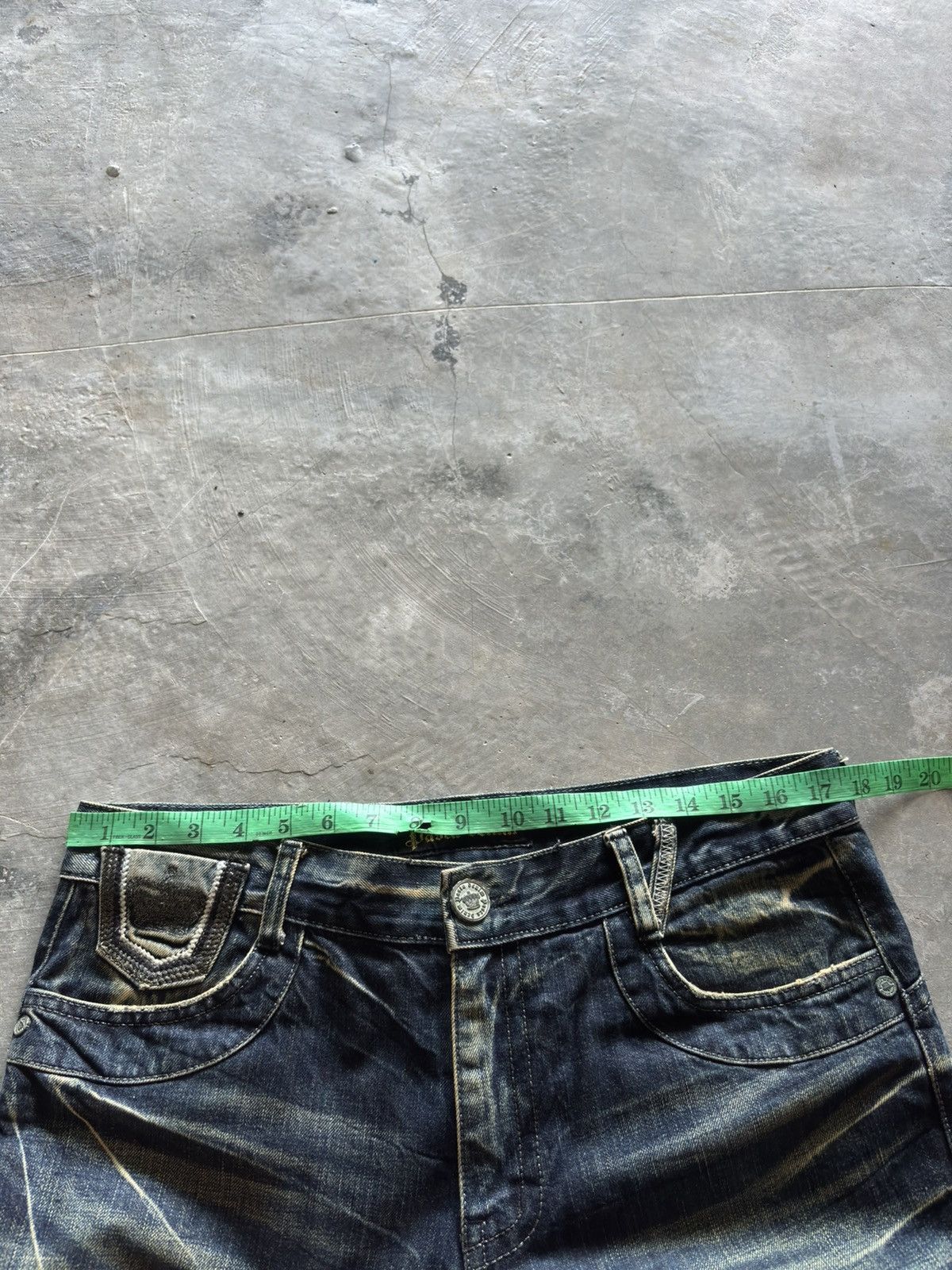 Hysteric Glamour PASTA DENIM rusty mud fade wash distressed japanese punk Size US 35 - 19 Thumbnail