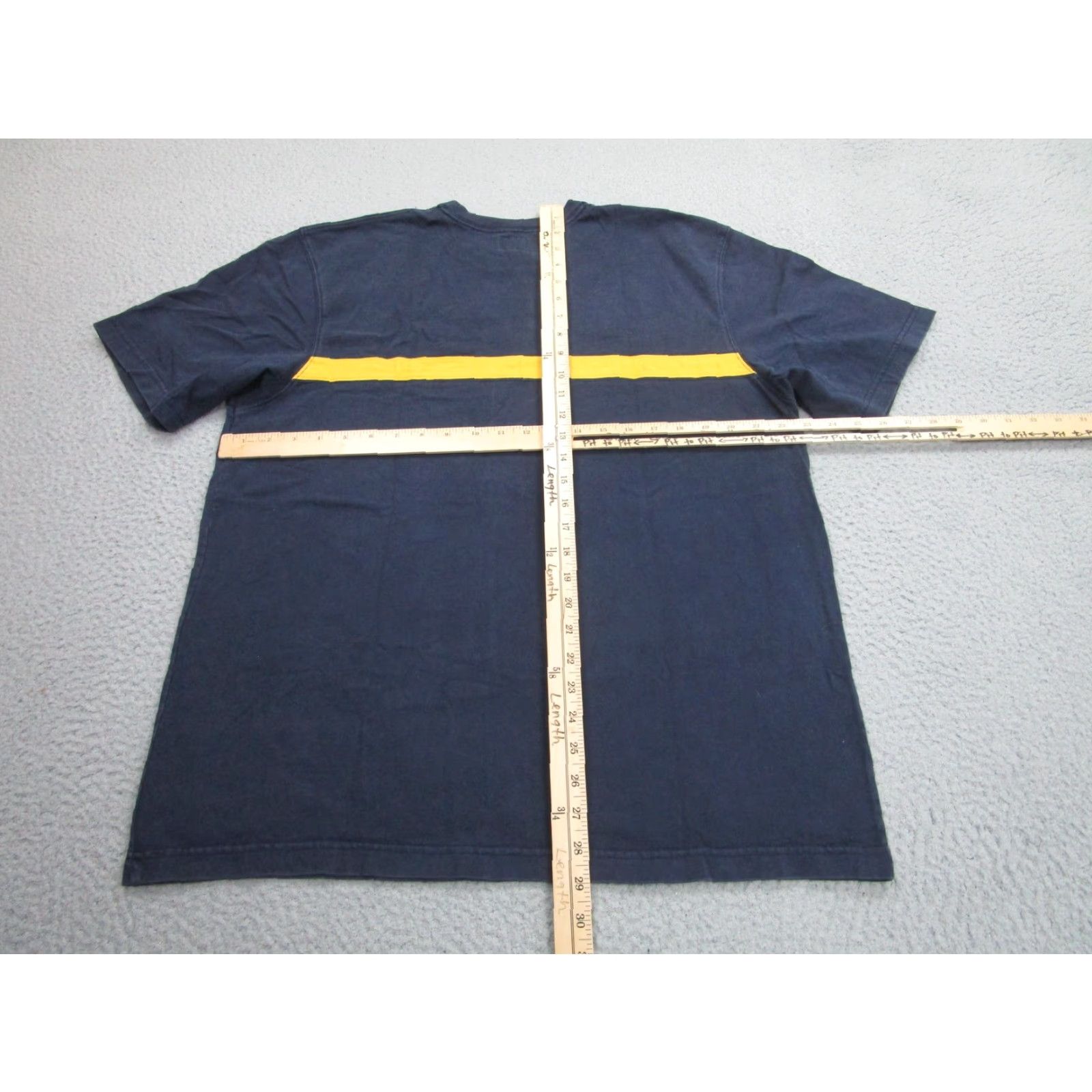 Abercrombie & Fitch Abercrombie & Fitch Shirt Mens XL Blue Yellow Stripe T-Shirt Crew Neck Short Sleeve Vintage No Size US XL / EU 56 / 4 - 7 Thumbnail
