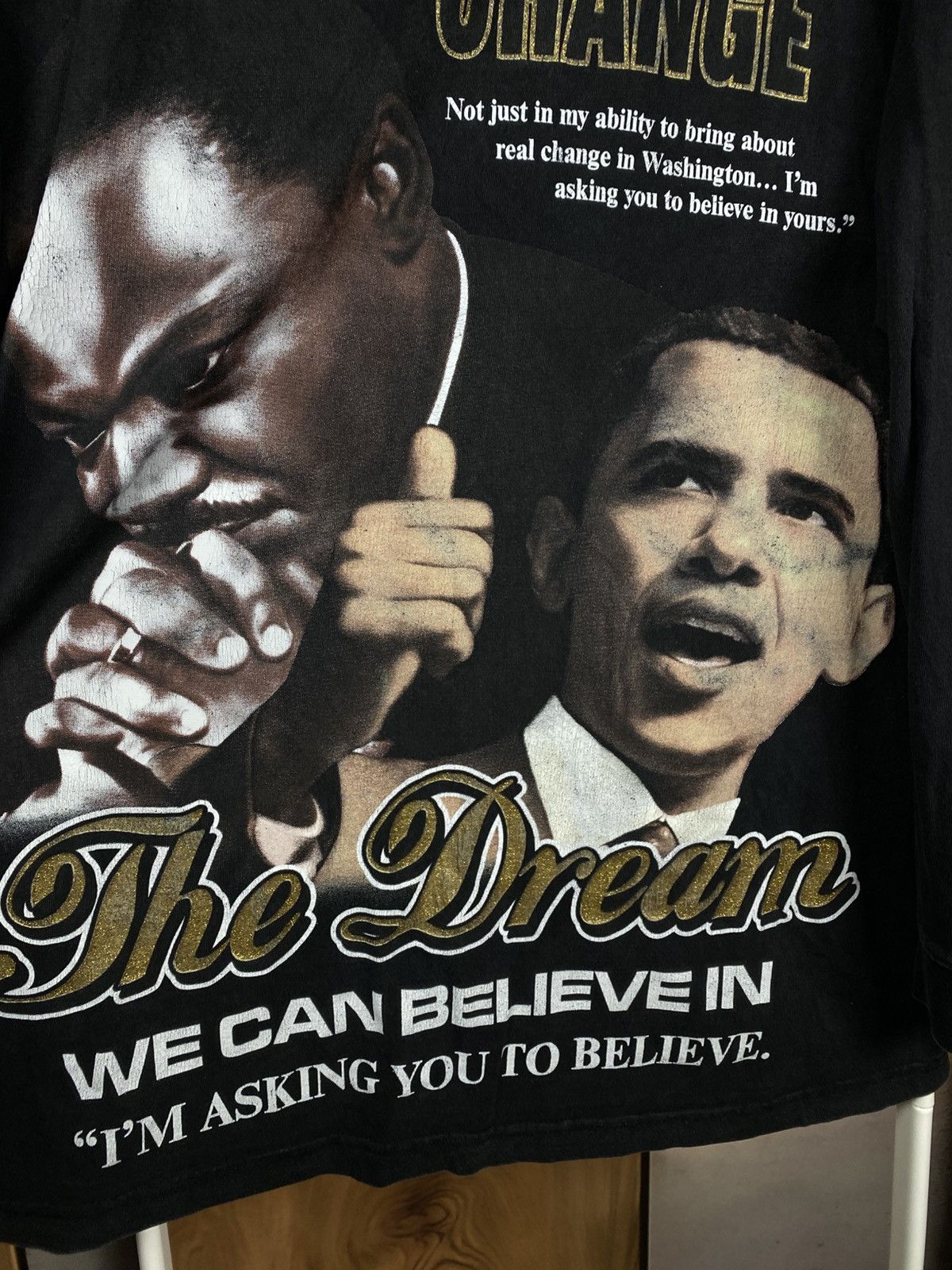 Vintage 🎙️Vintage 90s Sweatshirt Long Sleeve Barack Obama The Dream🎙️ Size US L / EU 52-54 / 3 - 3 Thumbnail