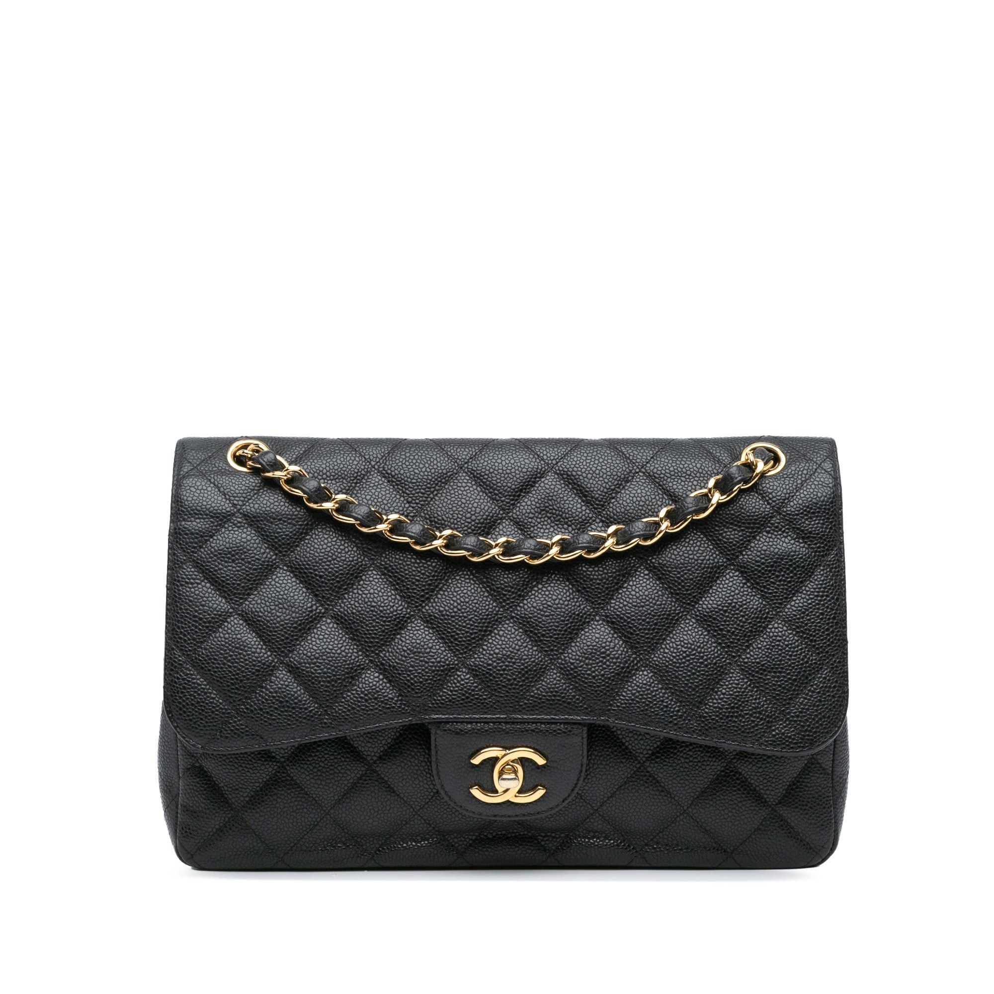 Chanel Chanel Jumbo Classic Caviar Double Flap Black Size ONE SIZE - 1 Thumbnail
